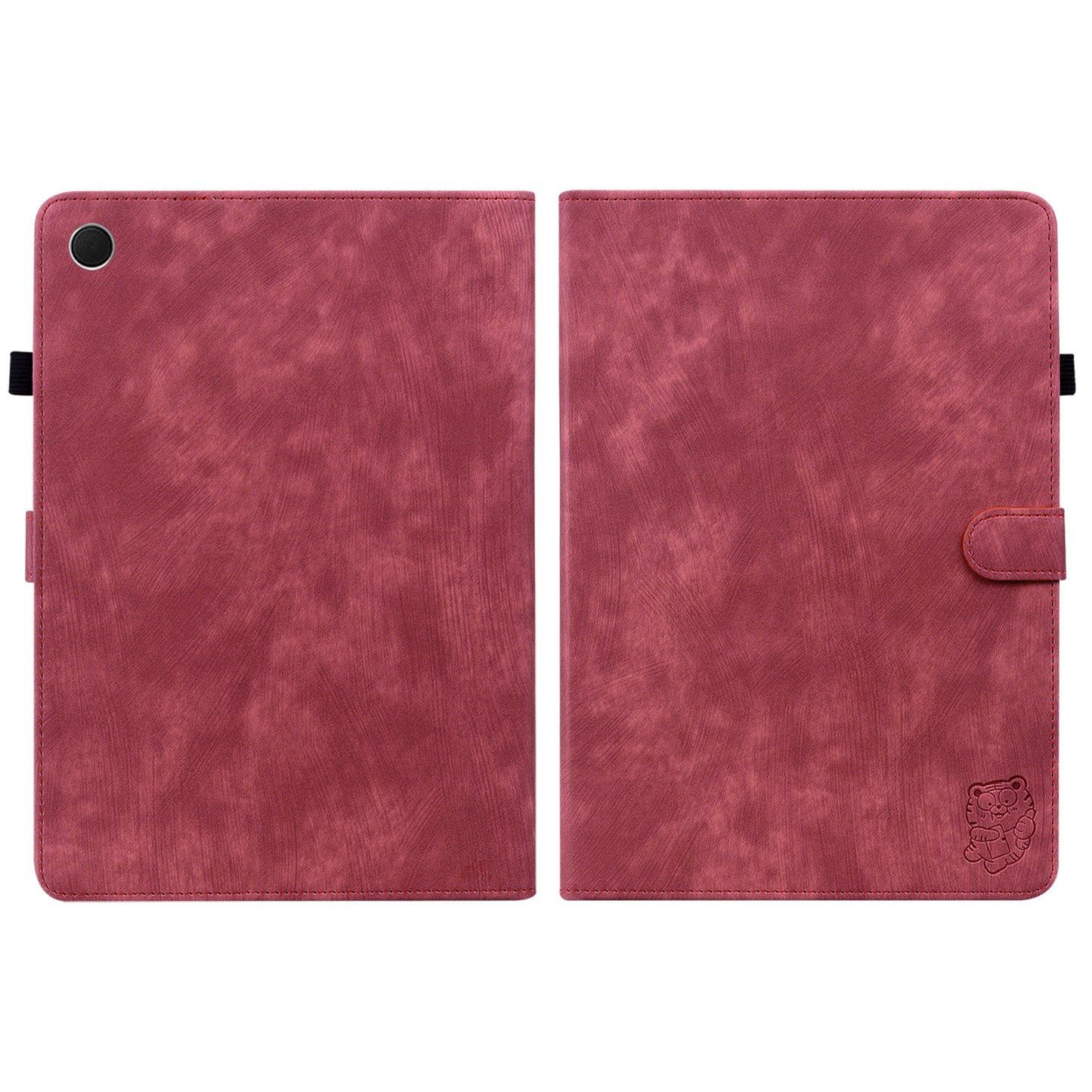 For Samsung Galaxy Tab A9+ Cute Tiger Imprinted Tablet Case PU Leather Card Holder Stand Cover