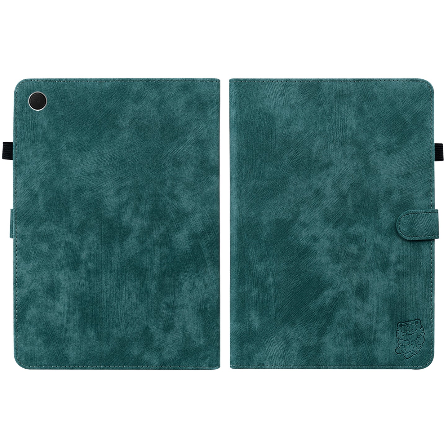 For Samsung Galaxy Tab A9+ Cute Tiger Imprinted Tablet Case PU Leather Card Holder Stand Cover