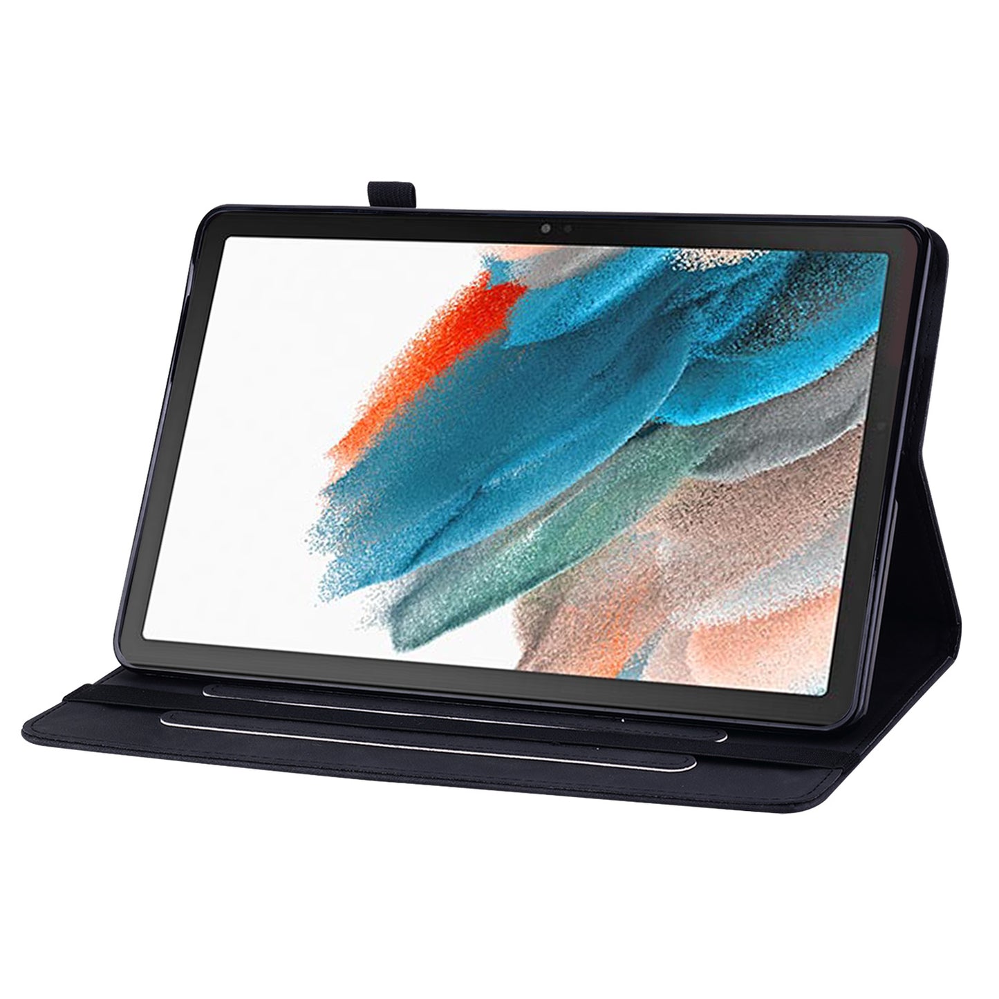 For Samsung Galaxy Tab A9+ PU Leather Tablet Case Zipper Pocket Tablet Cover with Stand