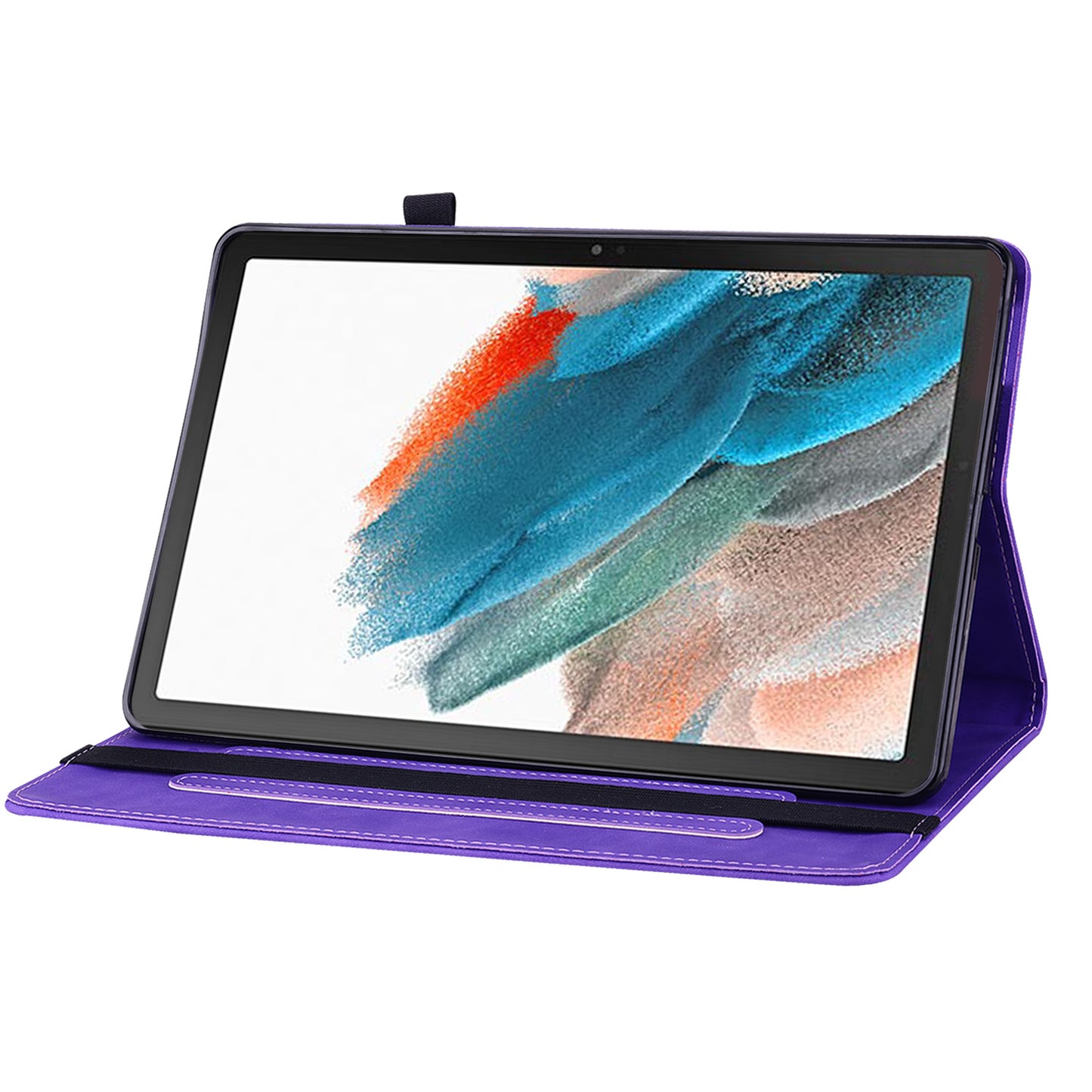 For Samsung Galaxy Tab A9+ PU Leather Tablet Case Zipper Pocket Tablet Cover with Stand