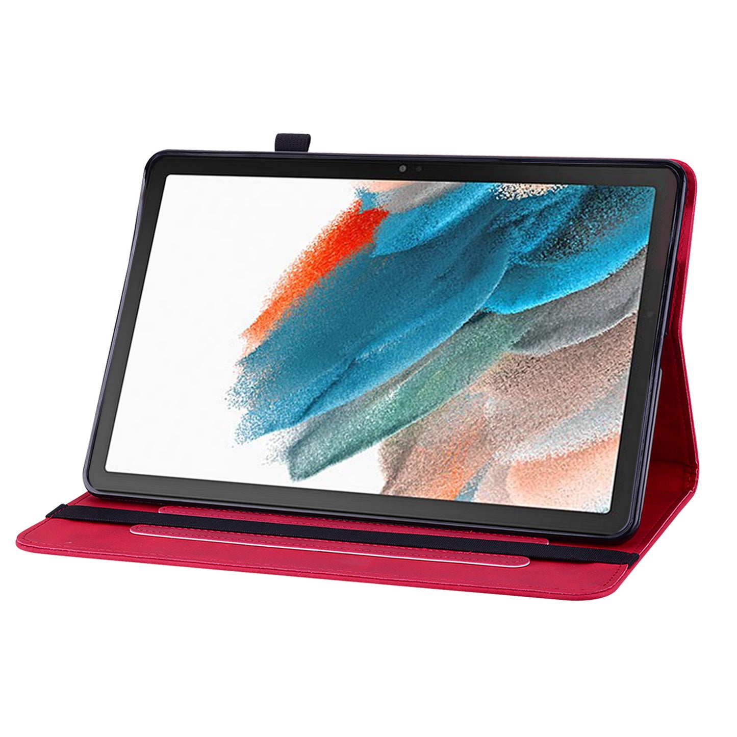 For Samsung Galaxy Tab A9+ PU Leather Tablet Case Zipper Pocket Tablet Cover with Stand