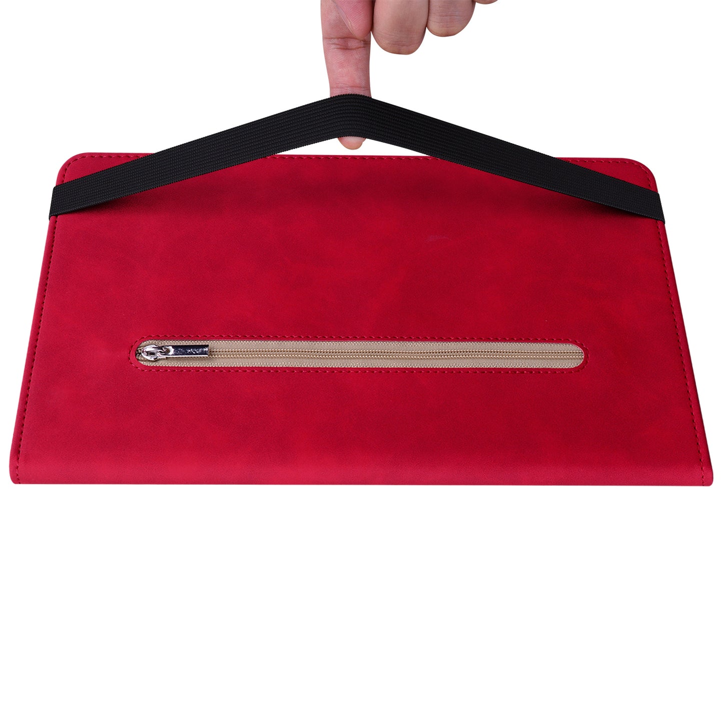 For Samsung Galaxy Tab A9+ PU Leather Tablet Case Zipper Pocket Tablet Cover with Stand