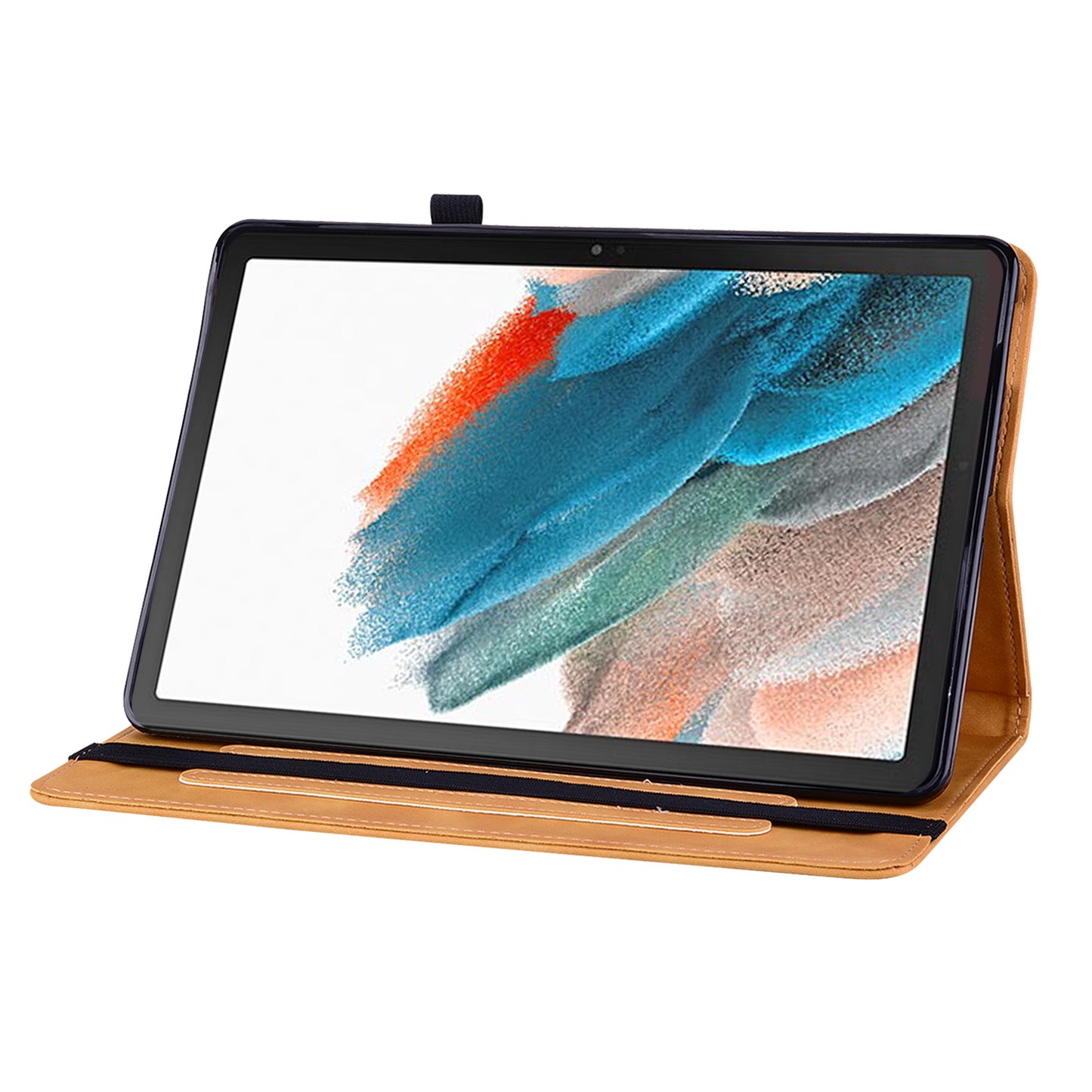 For Samsung Galaxy Tab A9+ PU Leather Tablet Case Zipper Pocket Tablet Cover with Stand