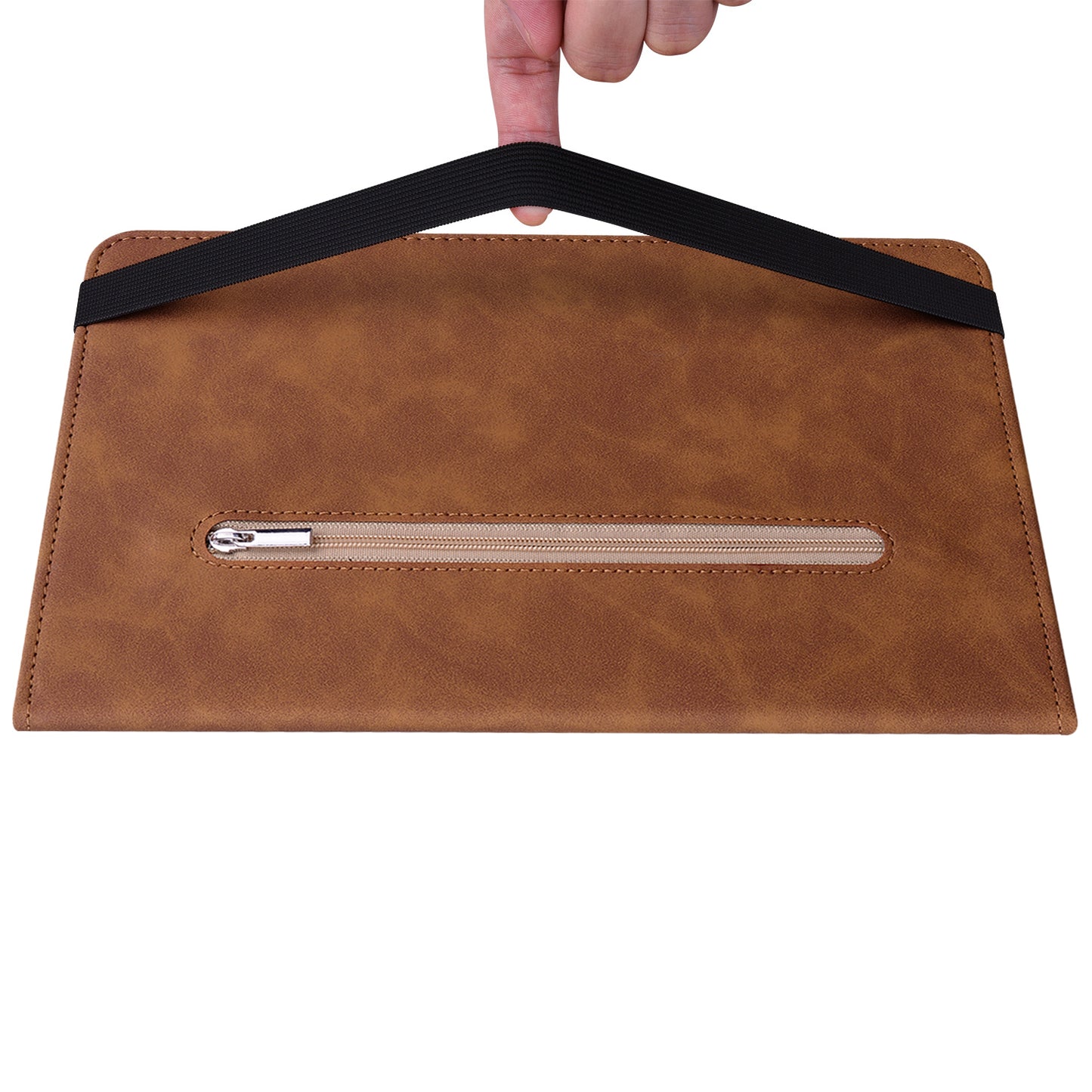 For Samsung Galaxy Tab A9+ PU Leather Tablet Case Zipper Pocket Tablet Cover with Stand