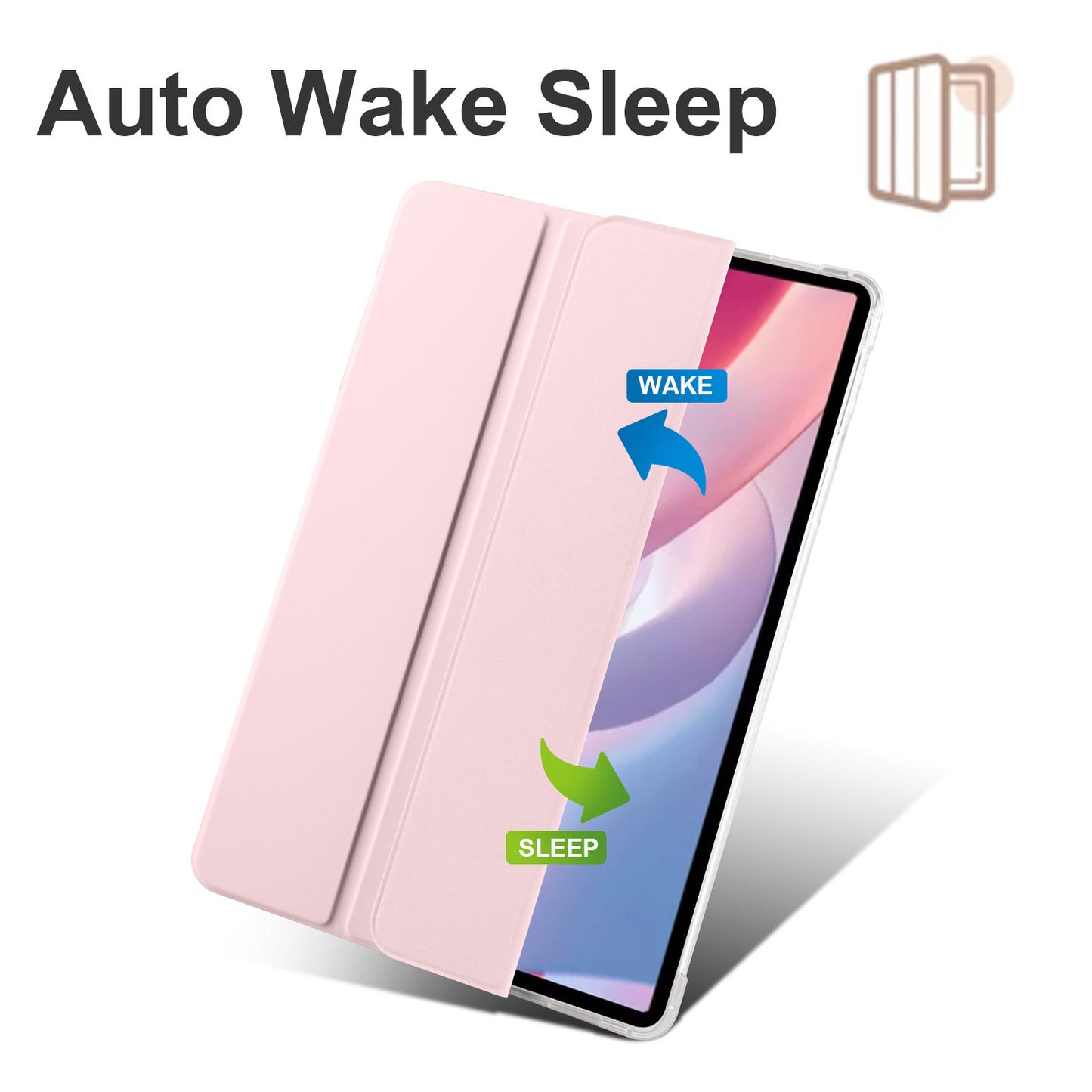For Honor Pad X8 Pro / Pad X9 Trifold Stand Tablet Case Pen Slot PU Leather Transparent TPU Back Cover
