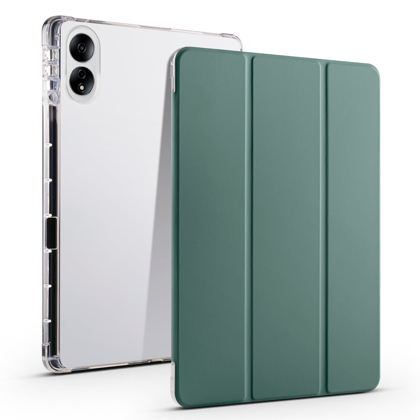 For Honor MagicPad 13 PU Leather Transparent TPU Tablet Case Trifold Stand Tablet Cover with Pencil Holder
