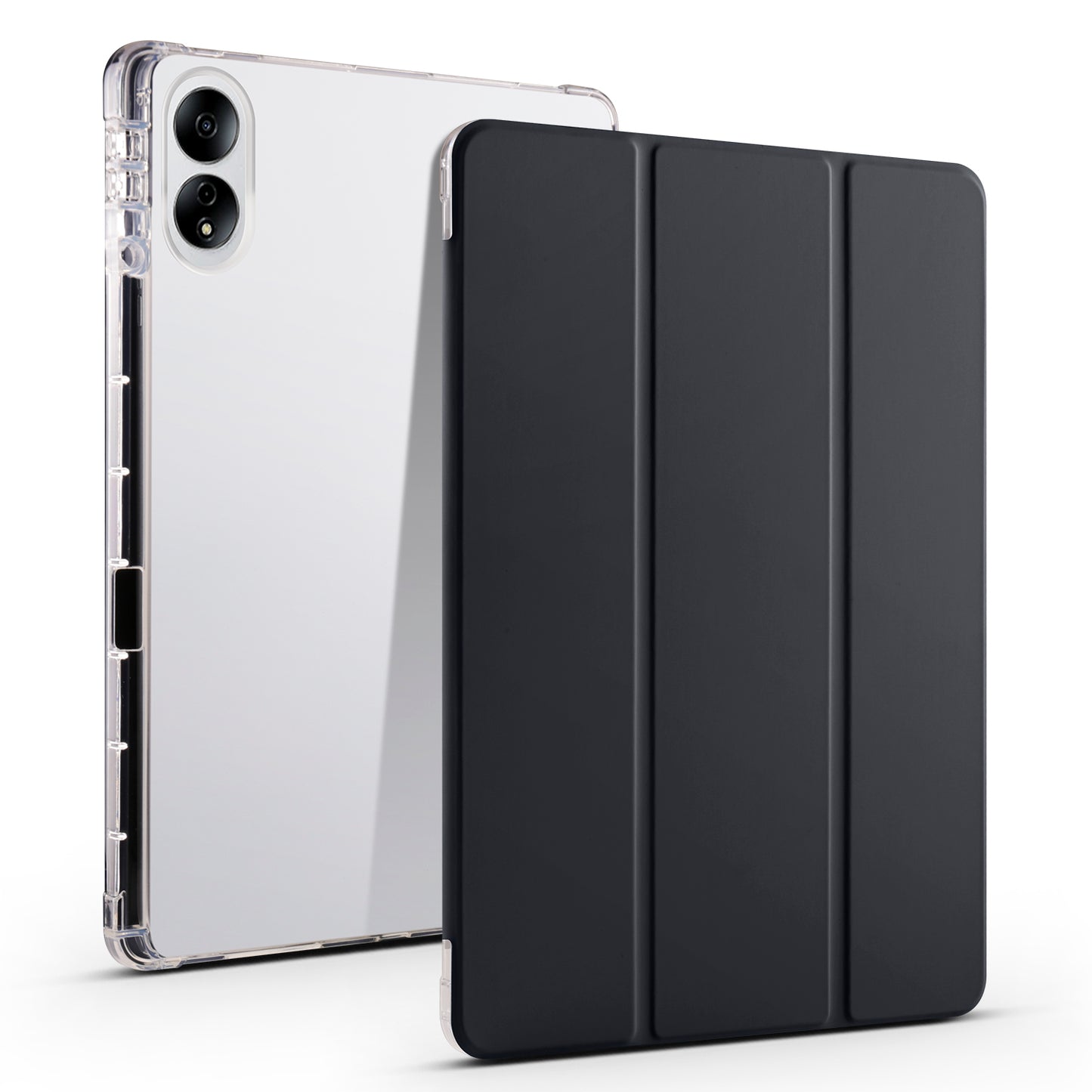 For Honor MagicPad 13 PU Leather Transparent TPU Tablet Case Trifold Stand Tablet Cover with Pencil Holder