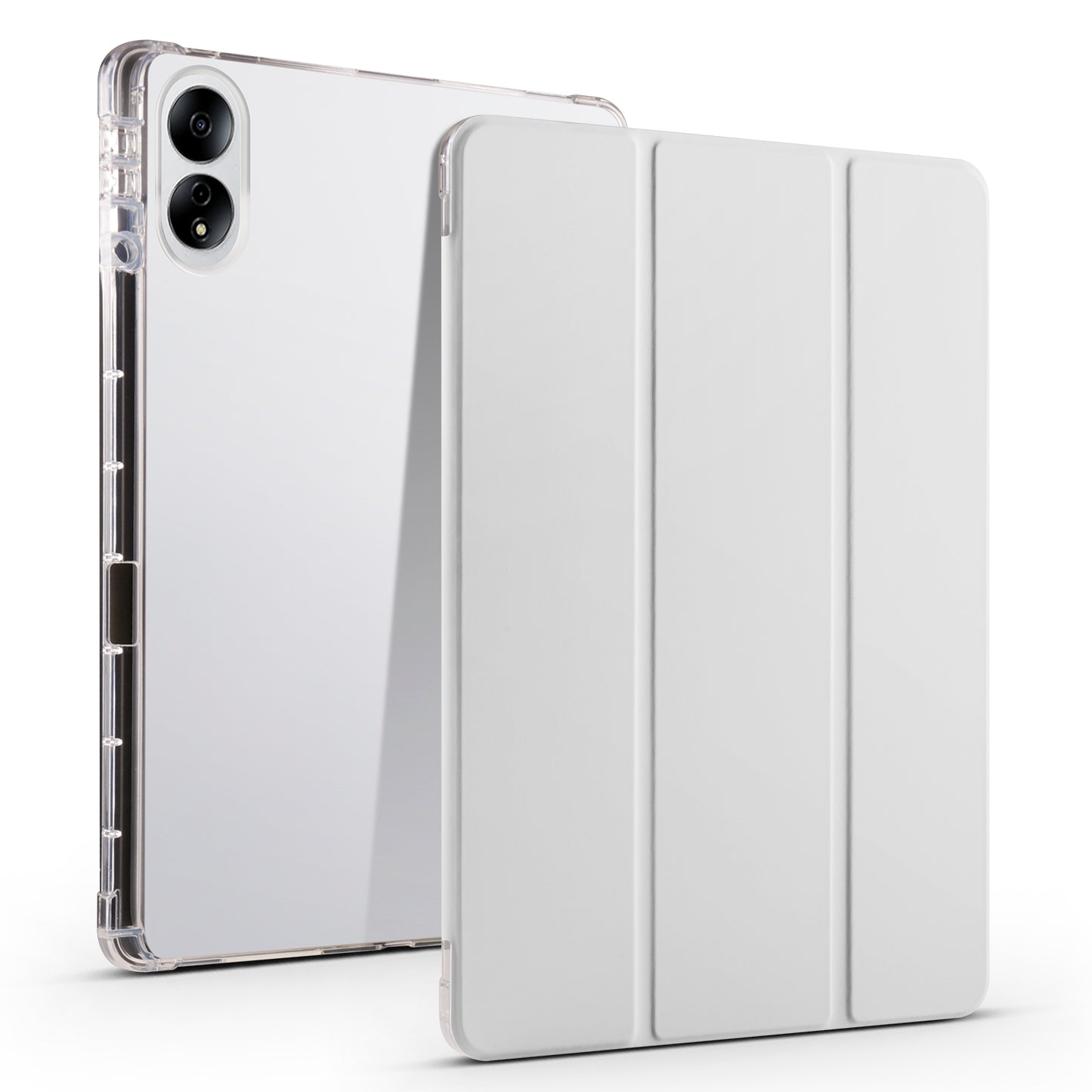 For Honor MagicPad 13 PU Leather Transparent TPU Tablet Case Trifold Stand Tablet Cover with Pencil Holder