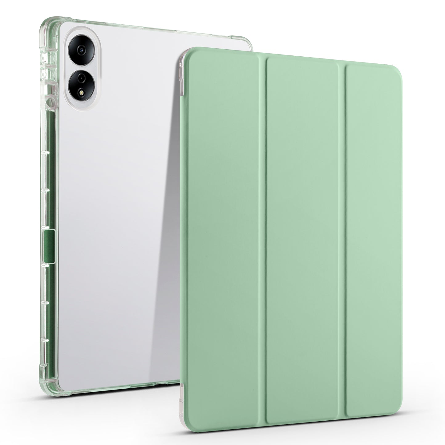 For Honor MagicPad 13 PU Leather Transparent TPU Tablet Case Trifold Stand Tablet Cover with Pencil Holder