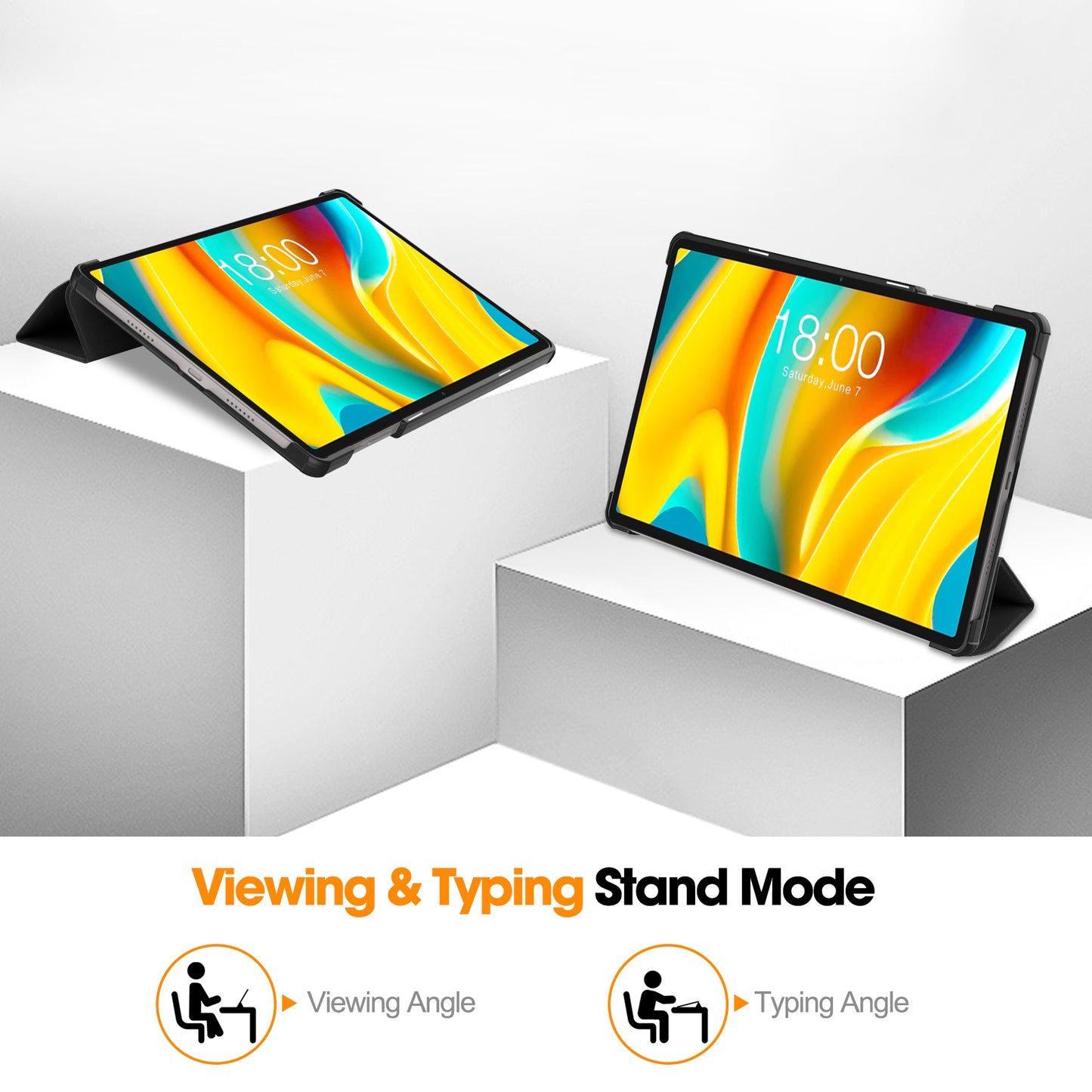 Smart Case for Teclast T50 Pro , PU Leather Shockproof Tri-fold Stand Tablet Cover
