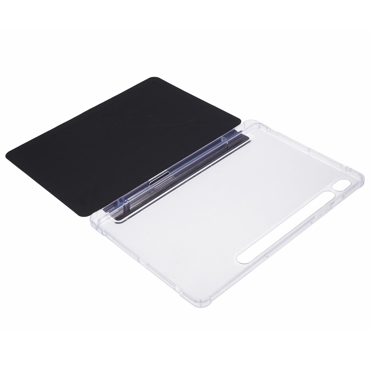 For Samsung Galaxy Tab S9 PU+Acrylic+TPU Case Origami Tri-fold Stand Tablet Cover Auto Wake / Sleep Shockproof Case