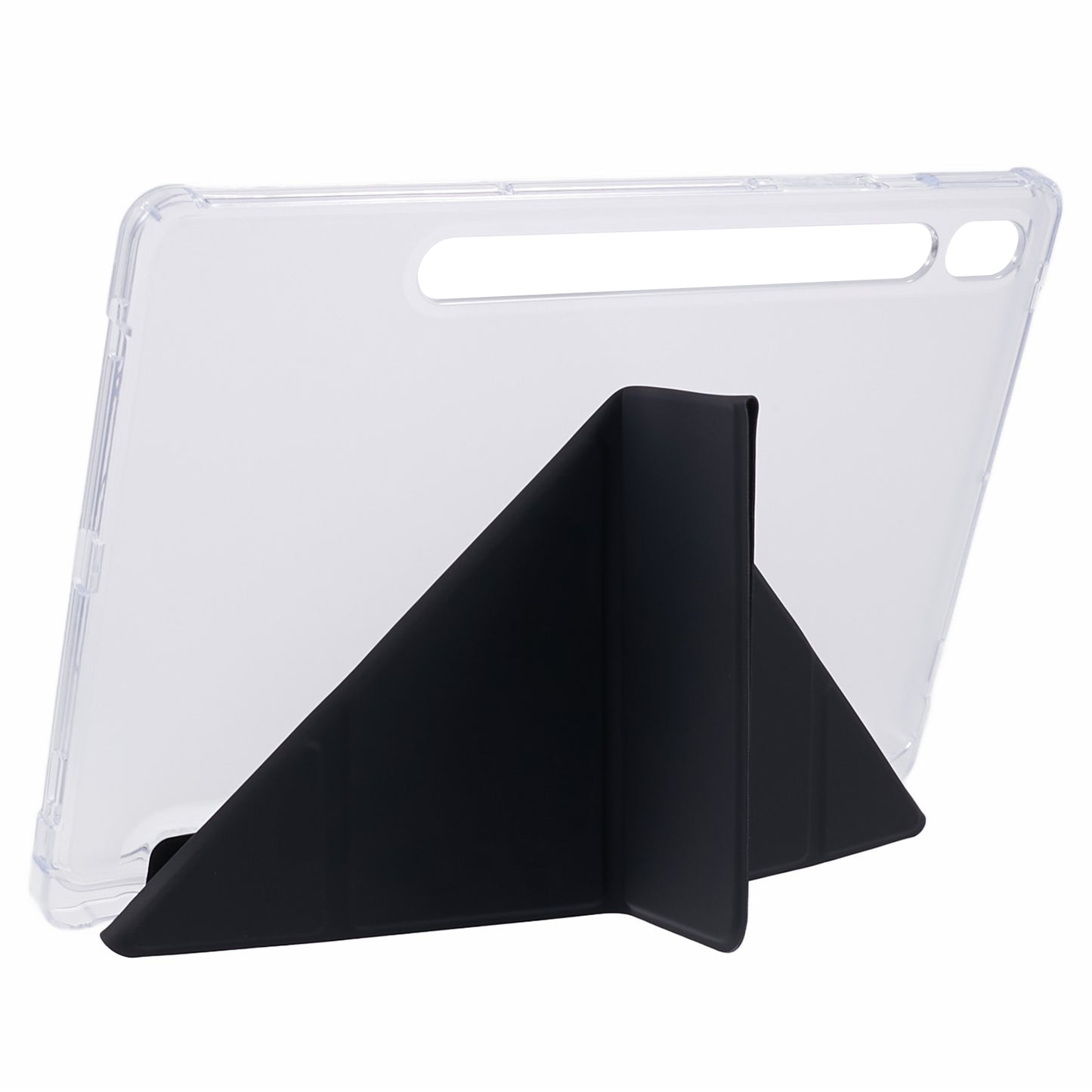 For Samsung Galaxy Tab S9 PU+Acrylic+TPU Case Origami Tri-fold Stand Tablet Cover Auto Wake / Sleep Shockproof Case