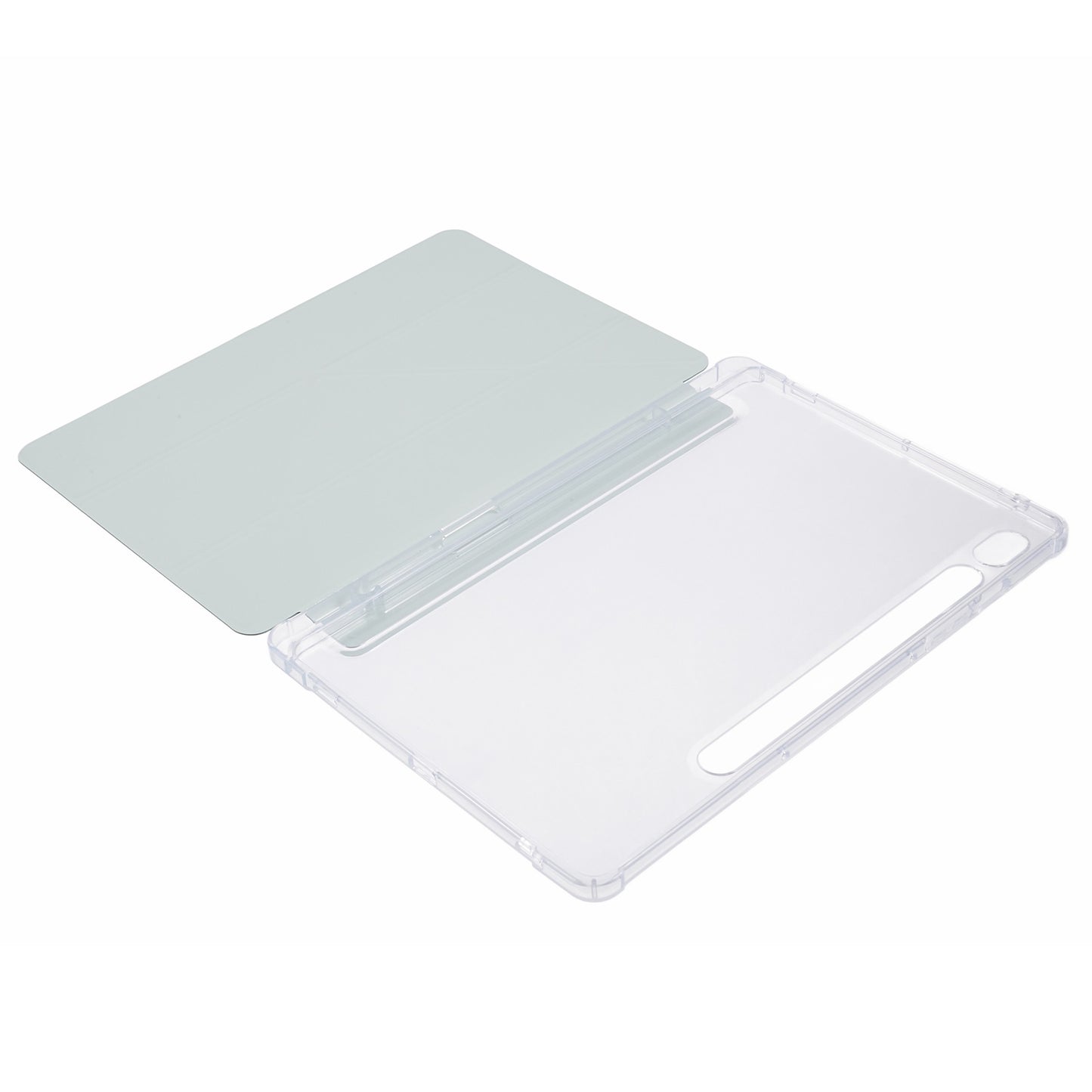 For Samsung Galaxy Tab S9 PU+Acrylic+TPU Case Origami Tri-fold Stand Tablet Cover Auto Wake / Sleep Shockproof Case