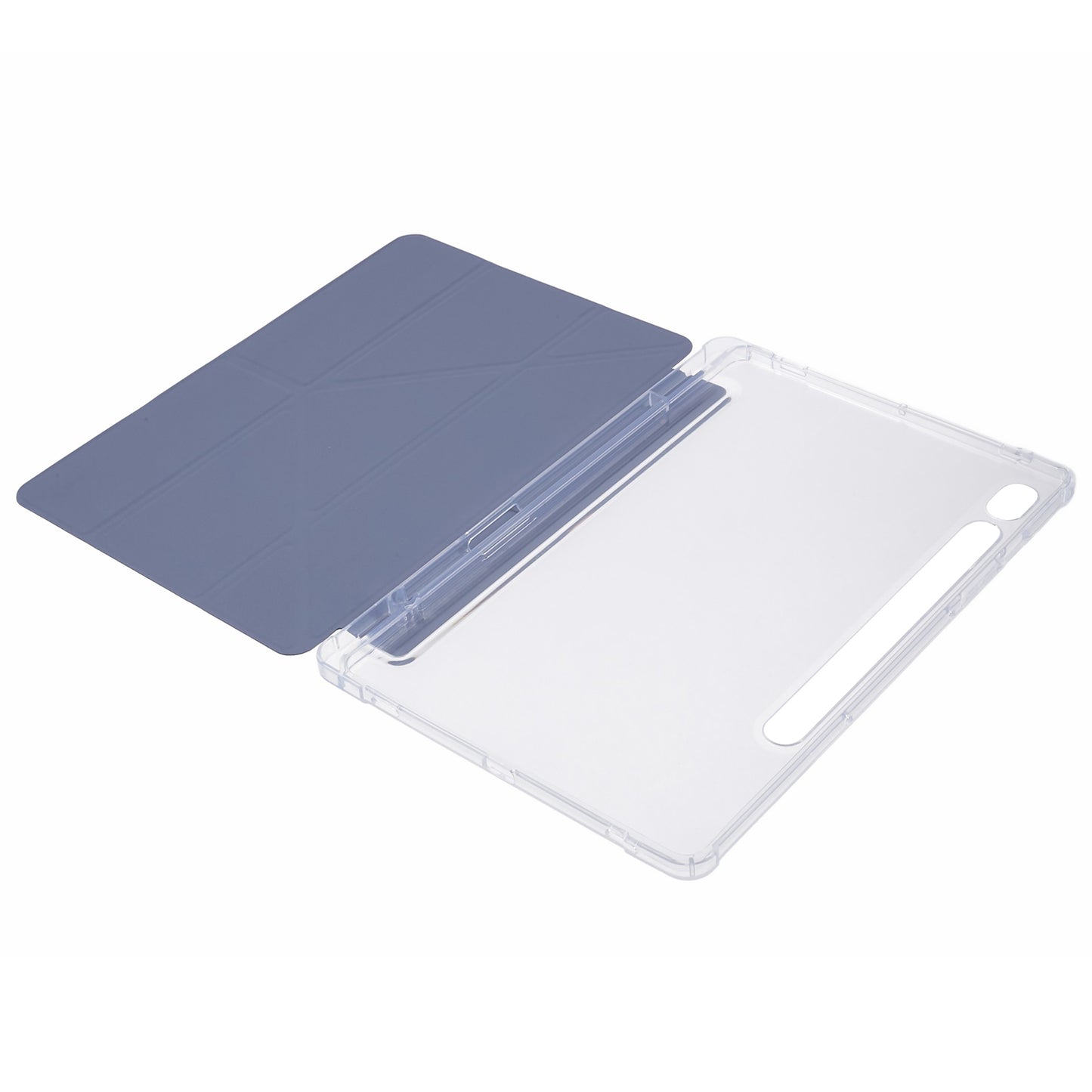 For Samsung Galaxy Tab S9 PU+Acrylic+TPU Case Origami Tri-fold Stand Tablet Cover Auto Wake / Sleep Shockproof Case