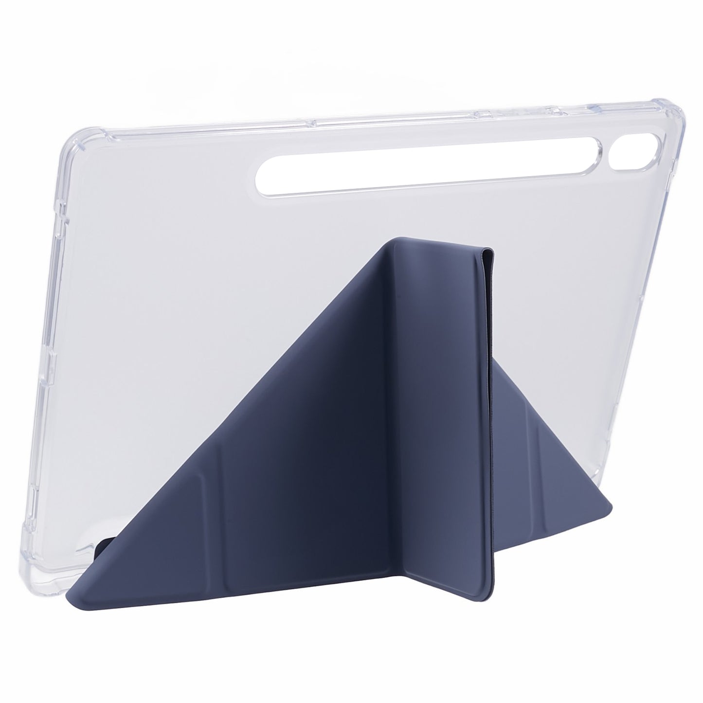 For Samsung Galaxy Tab S9 PU+Acrylic+TPU Case Origami Tri-fold Stand Tablet Cover Auto Wake / Sleep Shockproof Case