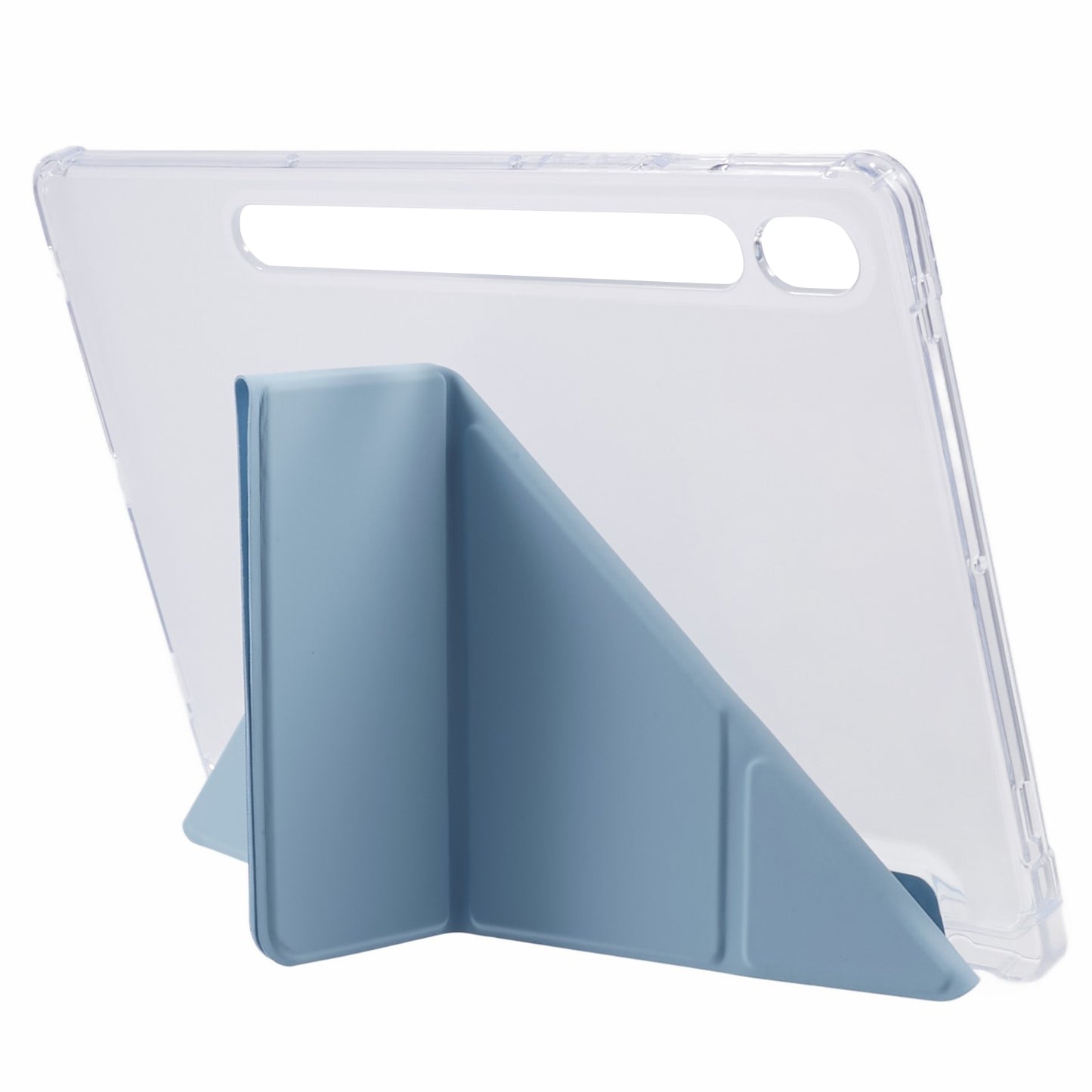 For Samsung Galaxy Tab S9 PU+Acrylic+TPU Case Origami Tri-fold Stand Tablet Cover Auto Wake / Sleep Shockproof Case