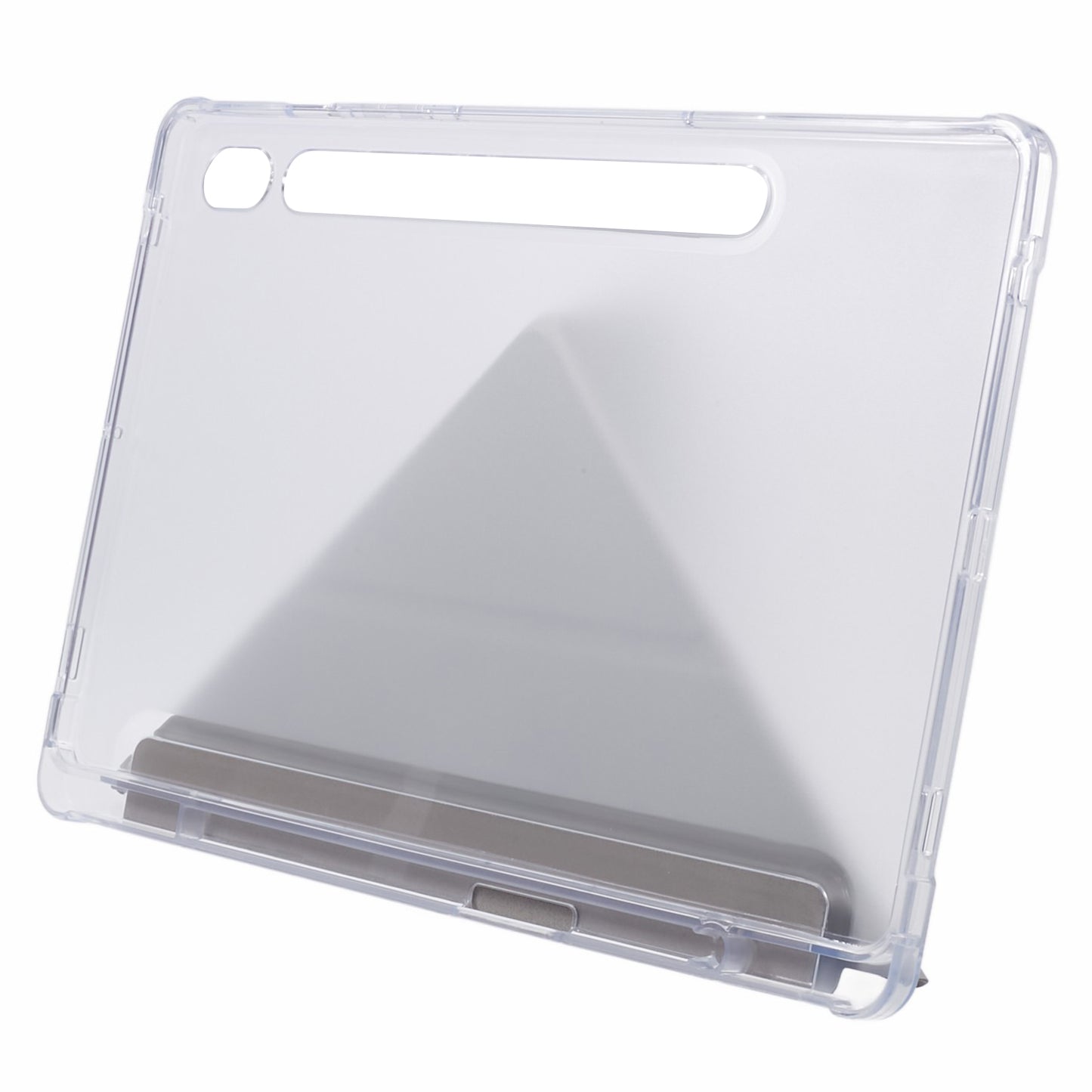 For Samsung Galaxy Tab S9 PU+Acrylic+TPU Case Origami Tri-fold Stand Tablet Cover Auto Wake / Sleep Shockproof Case