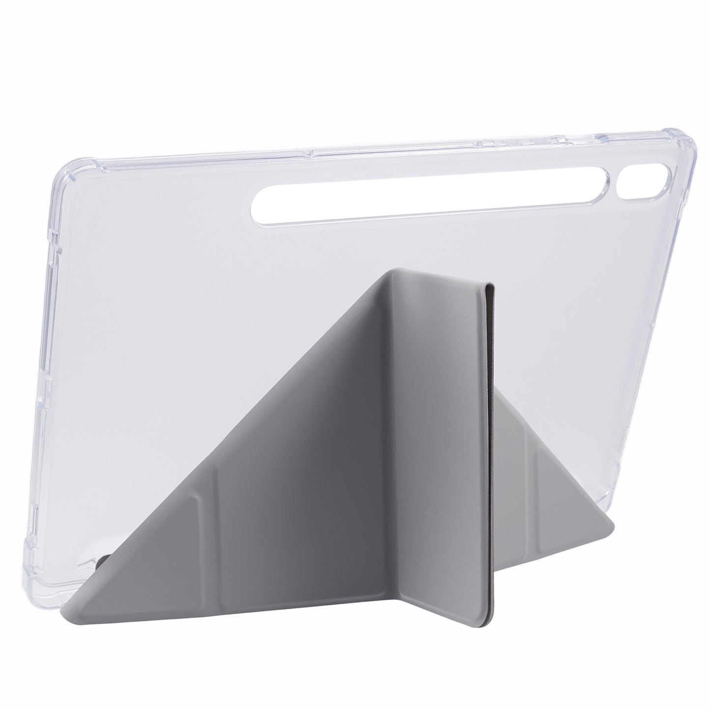 For Samsung Galaxy Tab S9 PU+Acrylic+TPU Case Origami Tri-fold Stand Tablet Cover Auto Wake / Sleep Shockproof Case