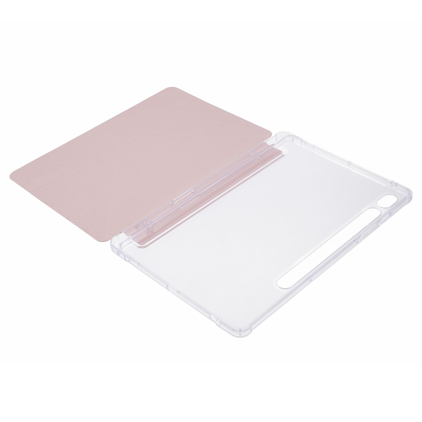 For Samsung Galaxy Tab S9 PU+Acrylic+TPU Case Origami Tri-fold Stand Tablet Cover Auto Wake / Sleep Shockproof Case