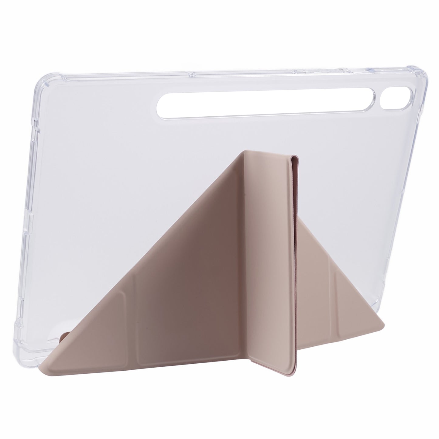 For Samsung Galaxy Tab S9 PU+Acrylic+TPU Case Origami Tri-fold Stand Tablet Cover Auto Wake / Sleep Shockproof Case