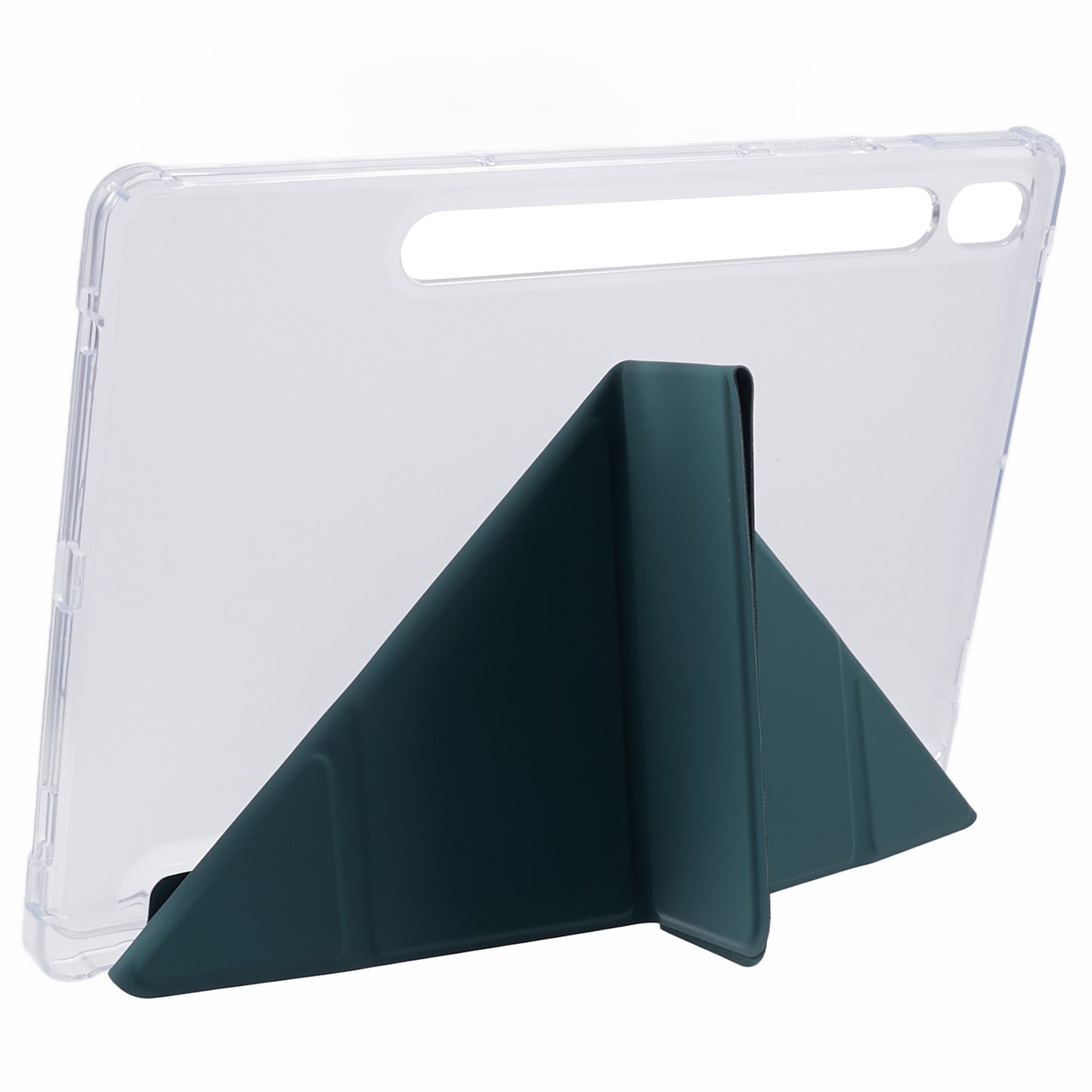 For Samsung Galaxy Tab S9 PU+Acrylic+TPU Case Origami Tri-fold Stand Tablet Cover Auto Wake / Sleep Shockproof Case
