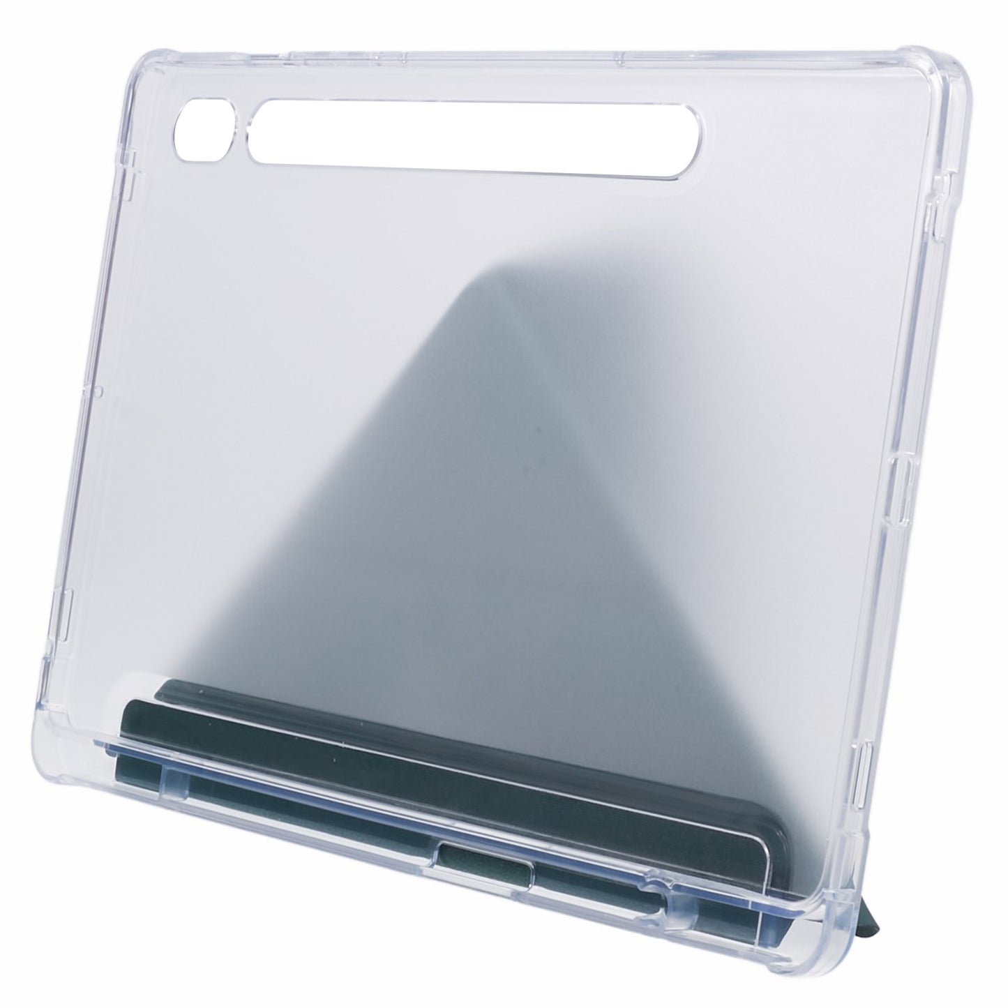For Samsung Galaxy Tab S9 PU+Acrylic+TPU Case Origami Tri-fold Stand Tablet Cover Auto Wake / Sleep Shockproof Case