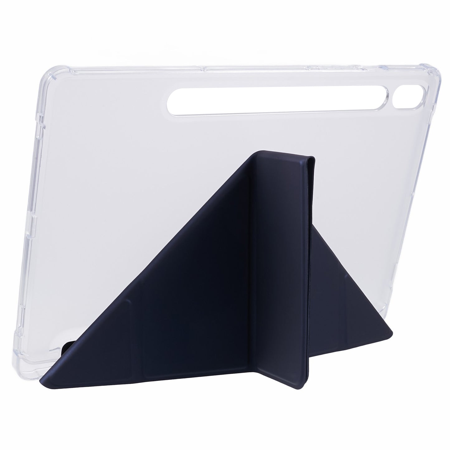 For Samsung Galaxy Tab S9 PU+Acrylic+TPU Case Origami Tri-fold Stand Tablet Cover Auto Wake / Sleep Shockproof Case