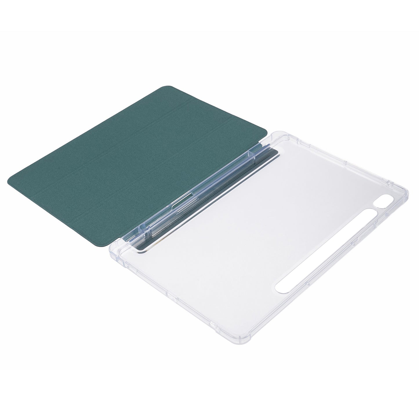For Samsung Galaxy Tab S9 Shockproof Case Tri-fold PU+Acrylic+TPU Tablet Cover Support Auto Wake / Sleep