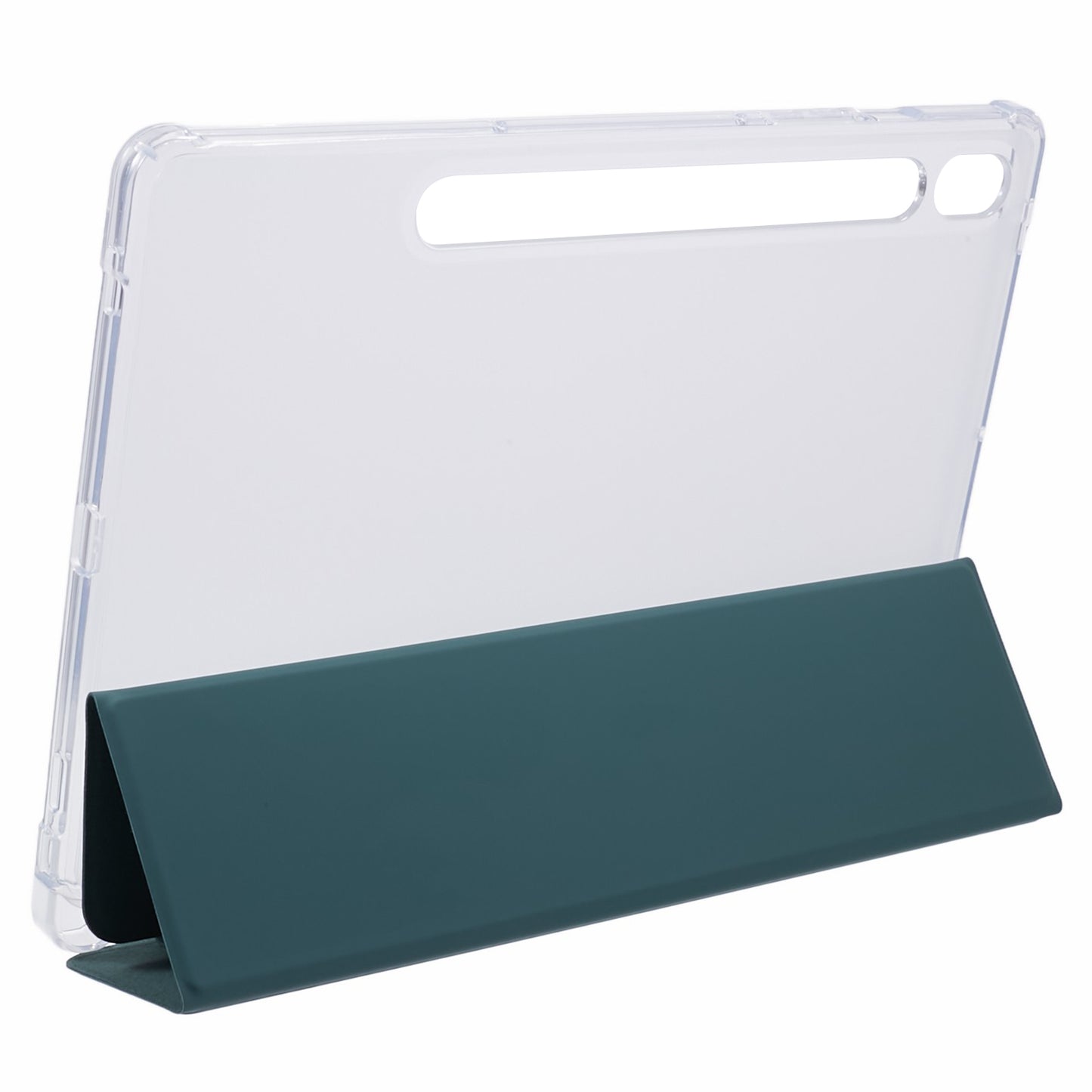 For Samsung Galaxy Tab S9 Shockproof Case Tri-fold PU+Acrylic+TPU Tablet Cover Support Auto Wake / Sleep