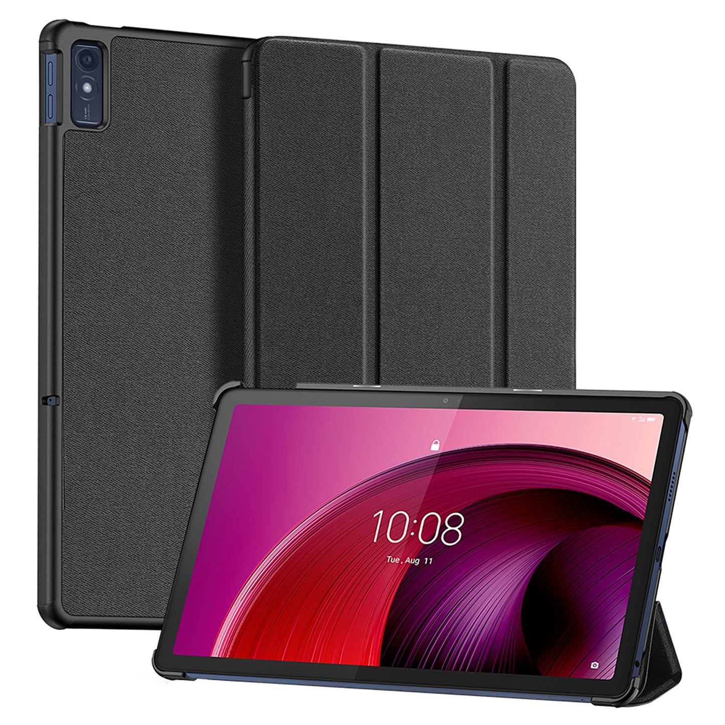 DUX DUCIS Domo Series for Lenovo Tab M10 PU Leather Case Auto Wake / Sleep Tri-fold Stand Tablet Cover