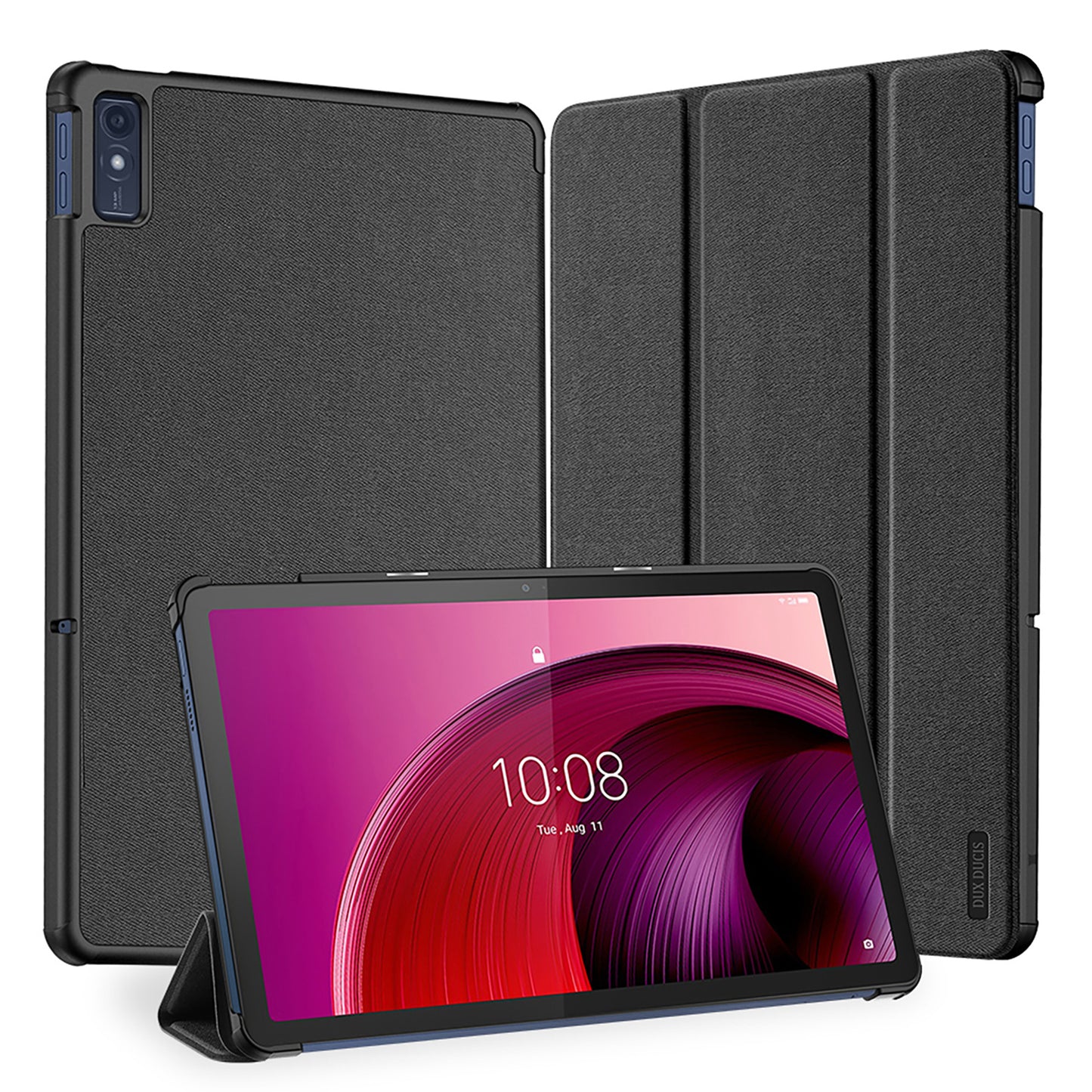 DUX DUCIS Domo Series for Lenovo Tab M10 PU Leather Case Auto Wake / Sleep Tri-fold Stand Tablet Cover