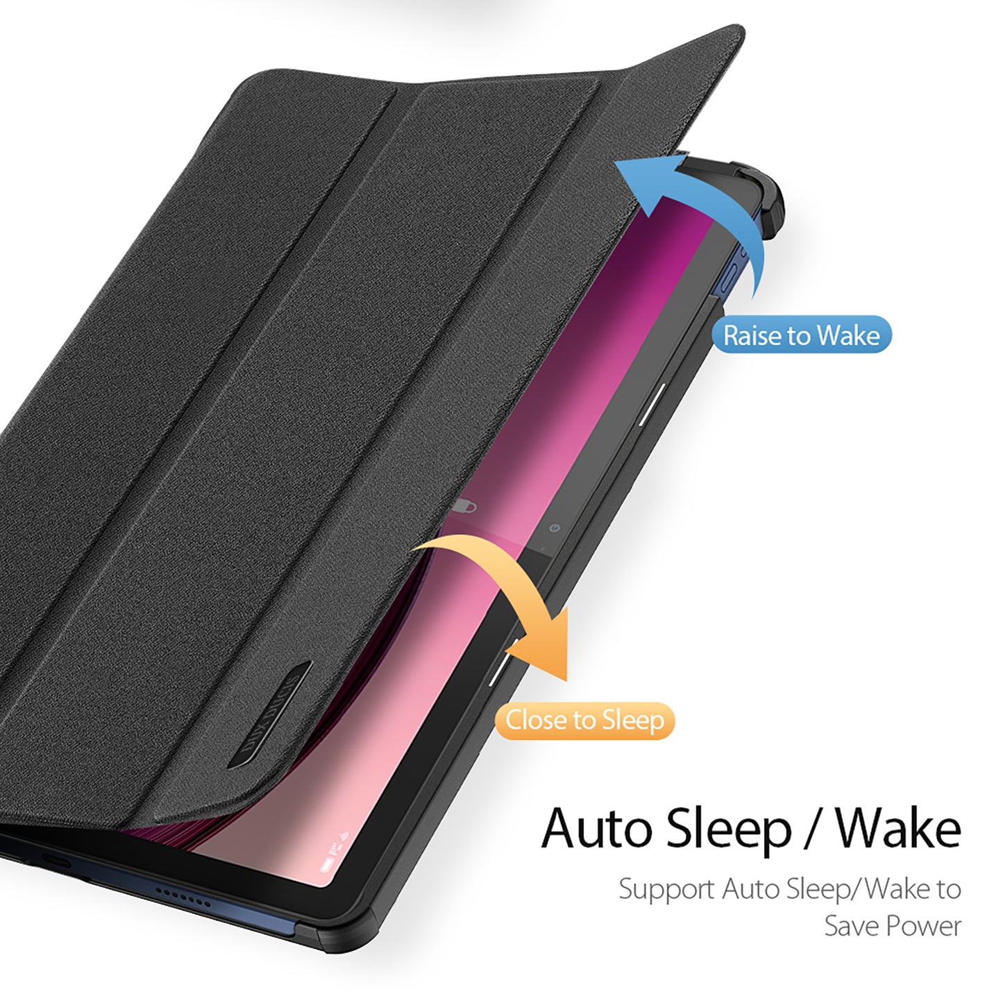DUX DUCIS Domo Series for Lenovo Tab M10 PU Leather Case Auto Wake / Sleep Tri-fold Stand Tablet Cover