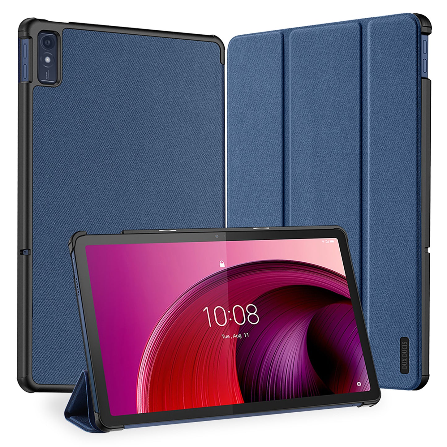 DUX DUCIS Domo Series for Lenovo Tab M10 PU Leather Case Auto Wake / Sleep Tri-fold Stand Tablet Cover