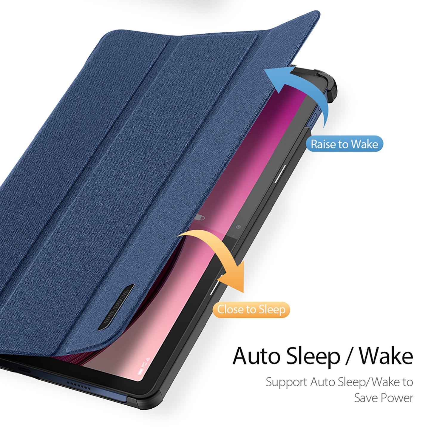 DUX DUCIS Domo Series for Lenovo Tab M10 PU Leather Case Auto Wake / Sleep Tri-fold Stand Tablet Cover