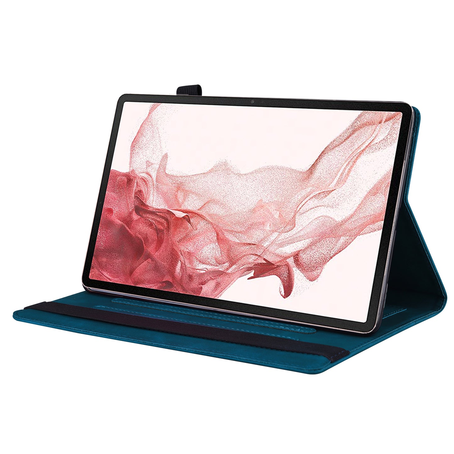 For Samsung Galaxy Tab S9 PU Leather Wallet Cover Shockproof Tablet Case with Stand