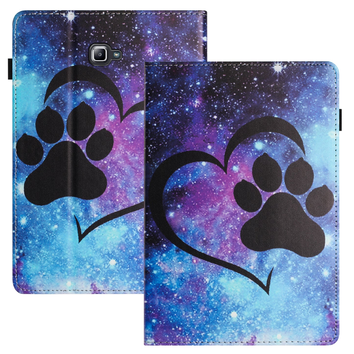 For Samsung Galaxy Tab A 10.1 (2016) T580 / T585 PU Leather Tablet Case Stand Shockproof Pattern Printing Cover