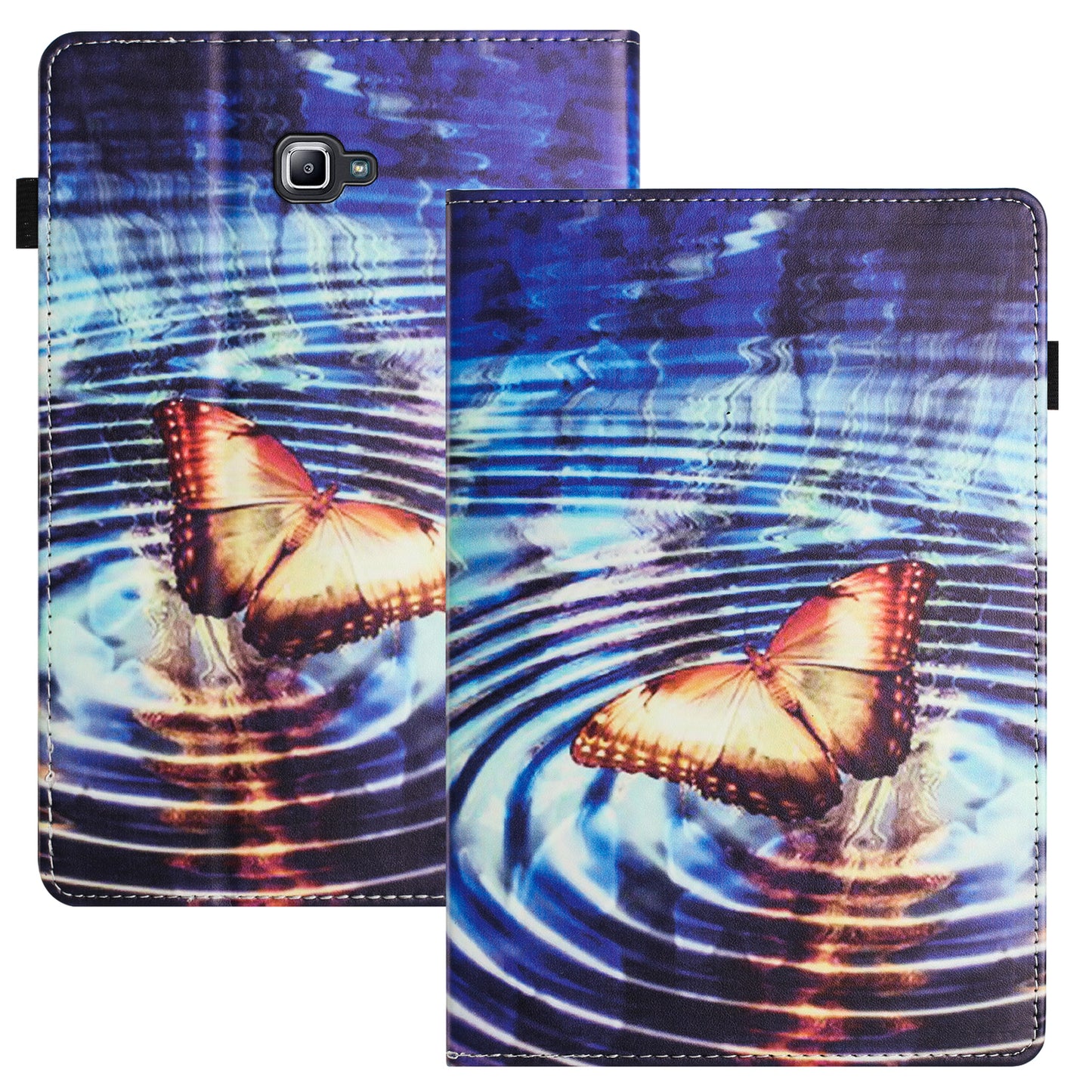 For Samsung Galaxy Tab A 10.1 (2016) T580 / T585 PU Leather Tablet Case Stand Shockproof Pattern Printing Cover