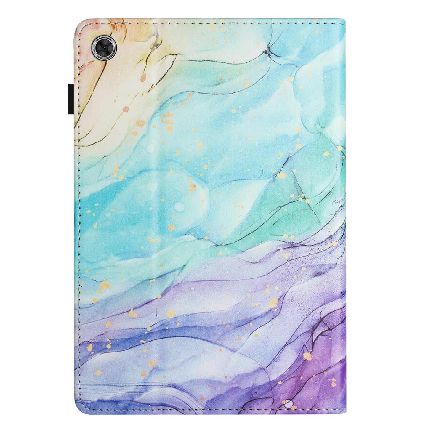 Pattern Printing PU Leather Tablet Case for Lenovo M10 Plus Shockproof Stand Card Holder Tablet Shell Cover