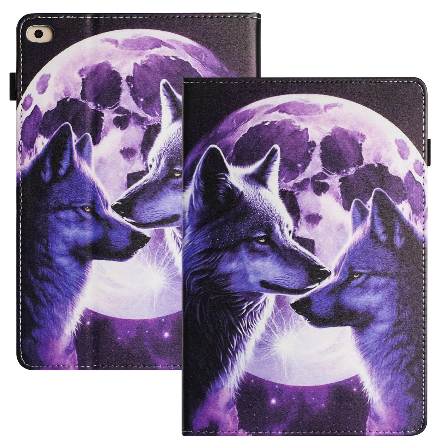 For iPad Air (2013) / Air 2 / 9.7-inch (2017) / (2018) Anti-Drop PU Leather Tablet Stand Case Pattern Printing Cover Card Holder