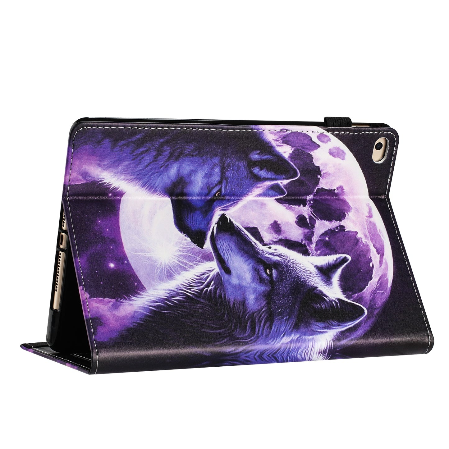 For iPad Air (2013) / Air 2 / 9.7-inch (2017) / (2018) Anti-Drop PU Leather Tablet Stand Case Pattern Printing Cover Card Holder