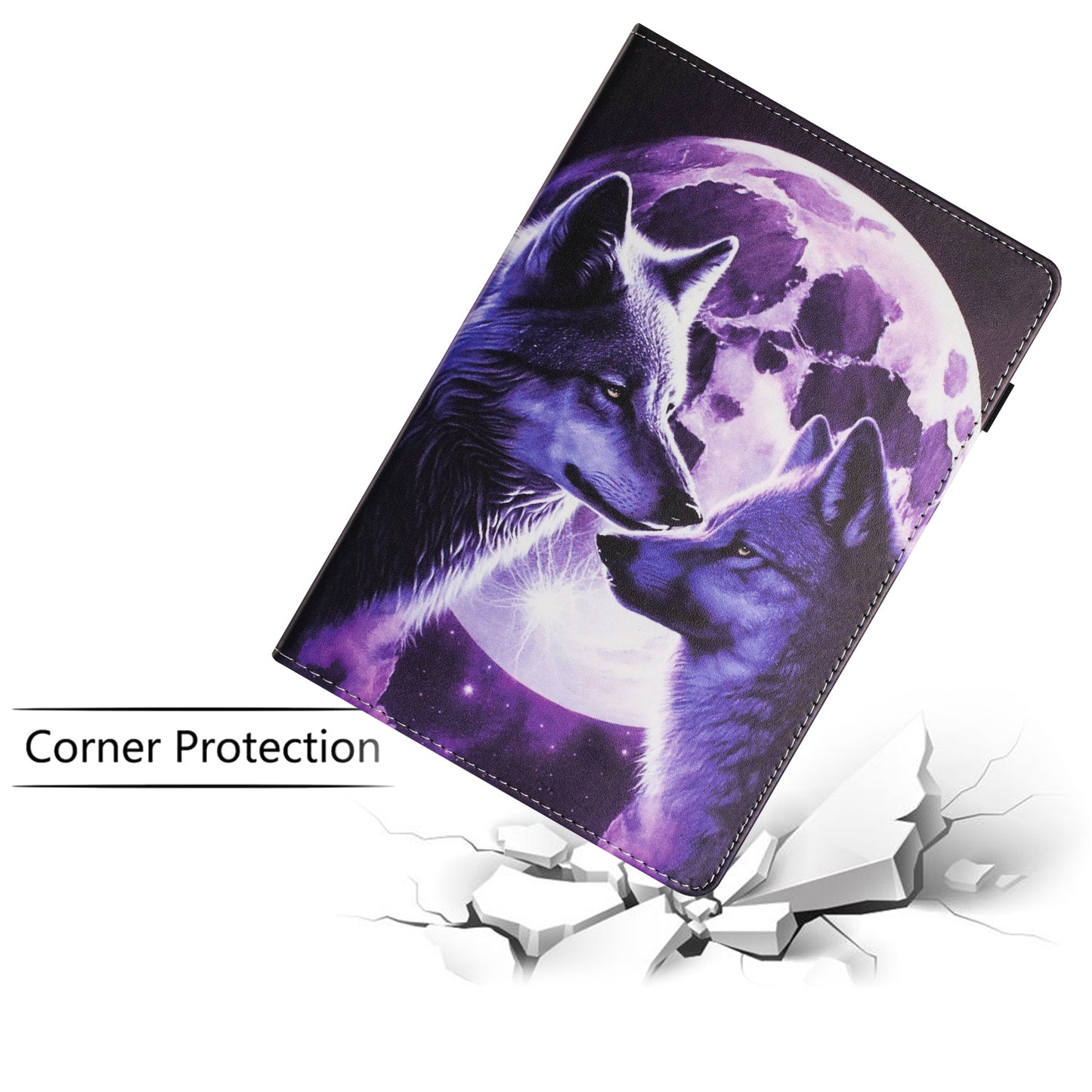 For iPad Air (2013) / Air 2 / 9.7-inch (2017) / (2018) Anti-Drop PU Leather Tablet Stand Case Pattern Printing Cover Card Holder