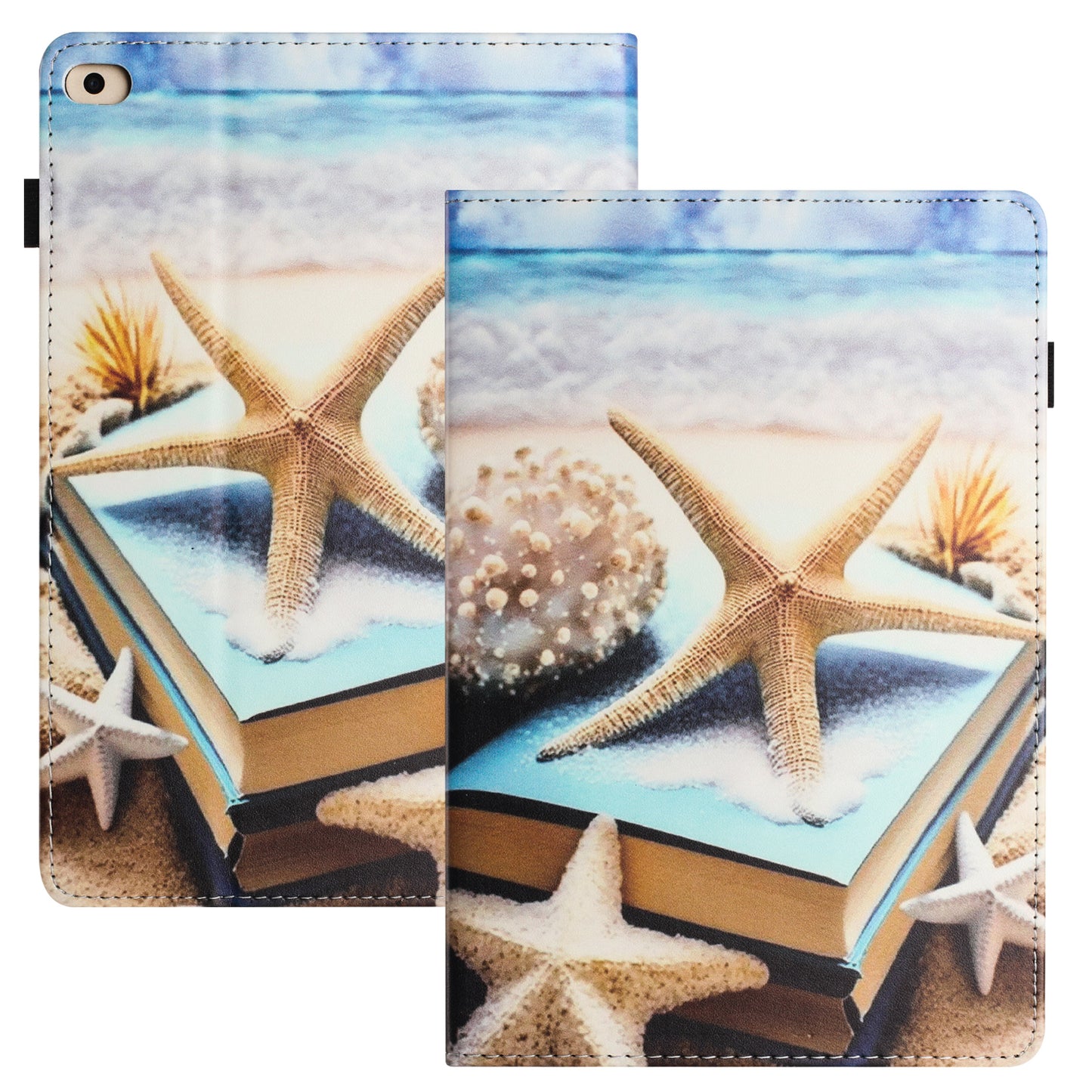 For iPad Air (2013) / Air 2 / 9.7-inch (2017) / (2018) Anti-Drop PU Leather Tablet Stand Case Pattern Printing Cover Card Holder