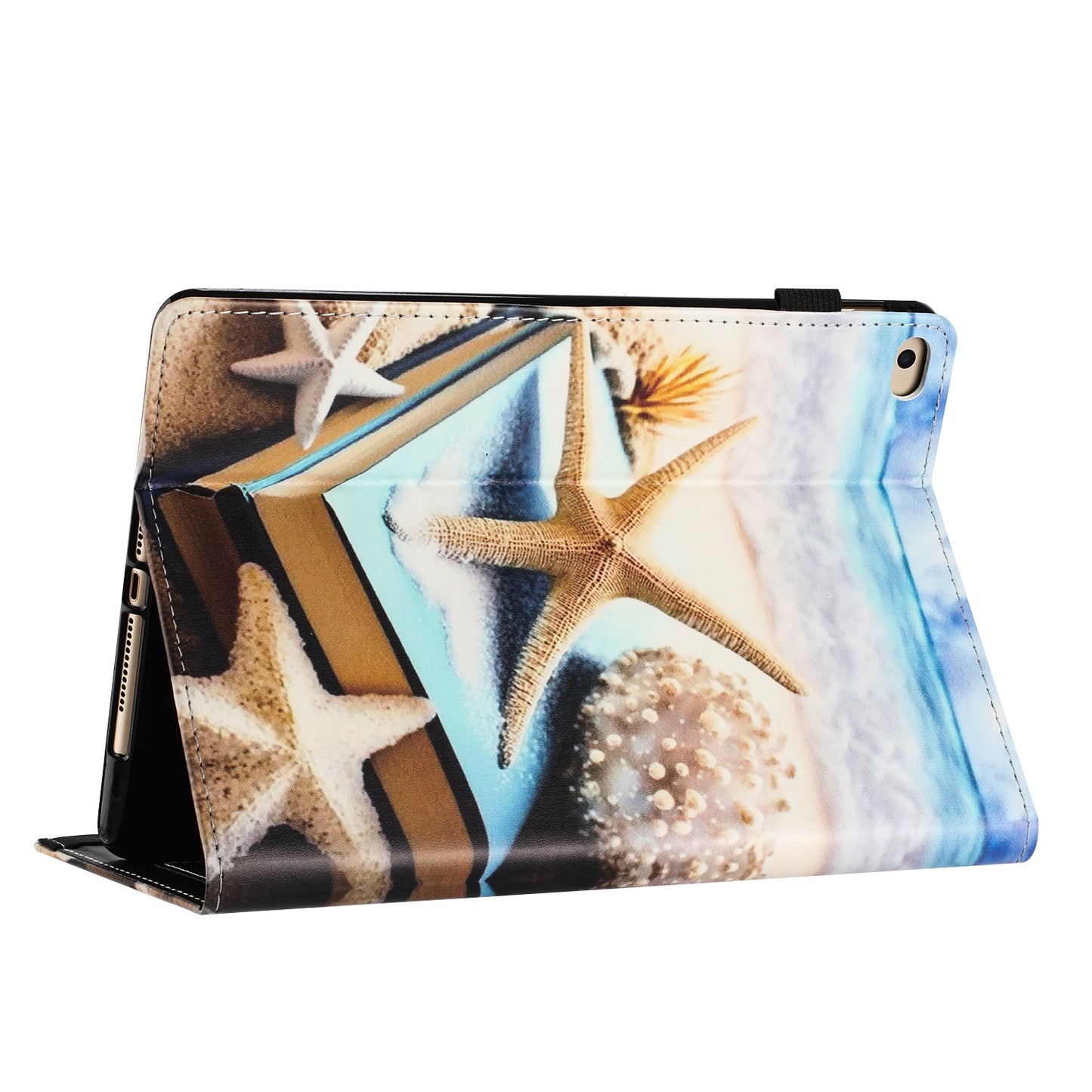 For iPad Air (2013) / Air 2 / 9.7-inch (2017) / (2018) Anti-Drop PU Leather Tablet Stand Case Pattern Printing Cover Card Holder