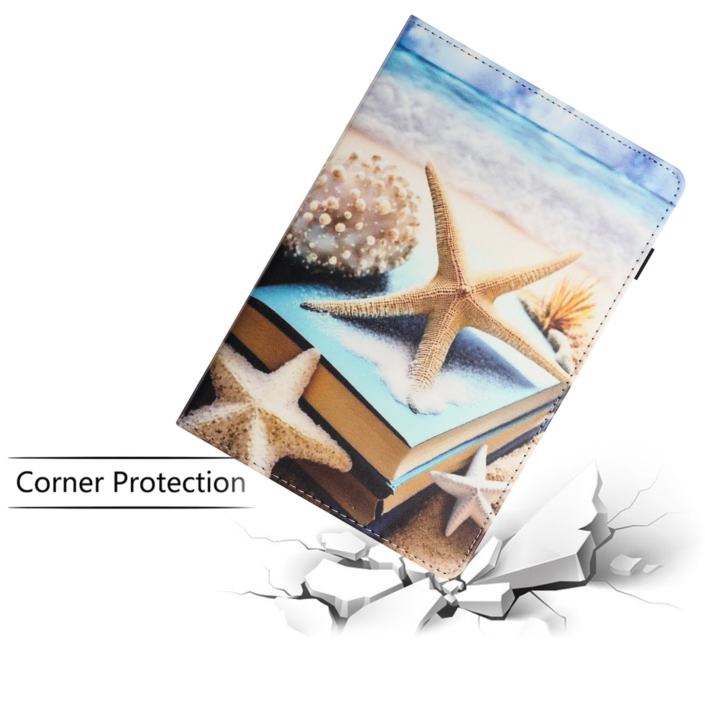 For iPad Air (2013) / Air 2 / 9.7-inch (2017) / (2018) Anti-Drop PU Leather Tablet Stand Case Pattern Printing Cover Card Holder