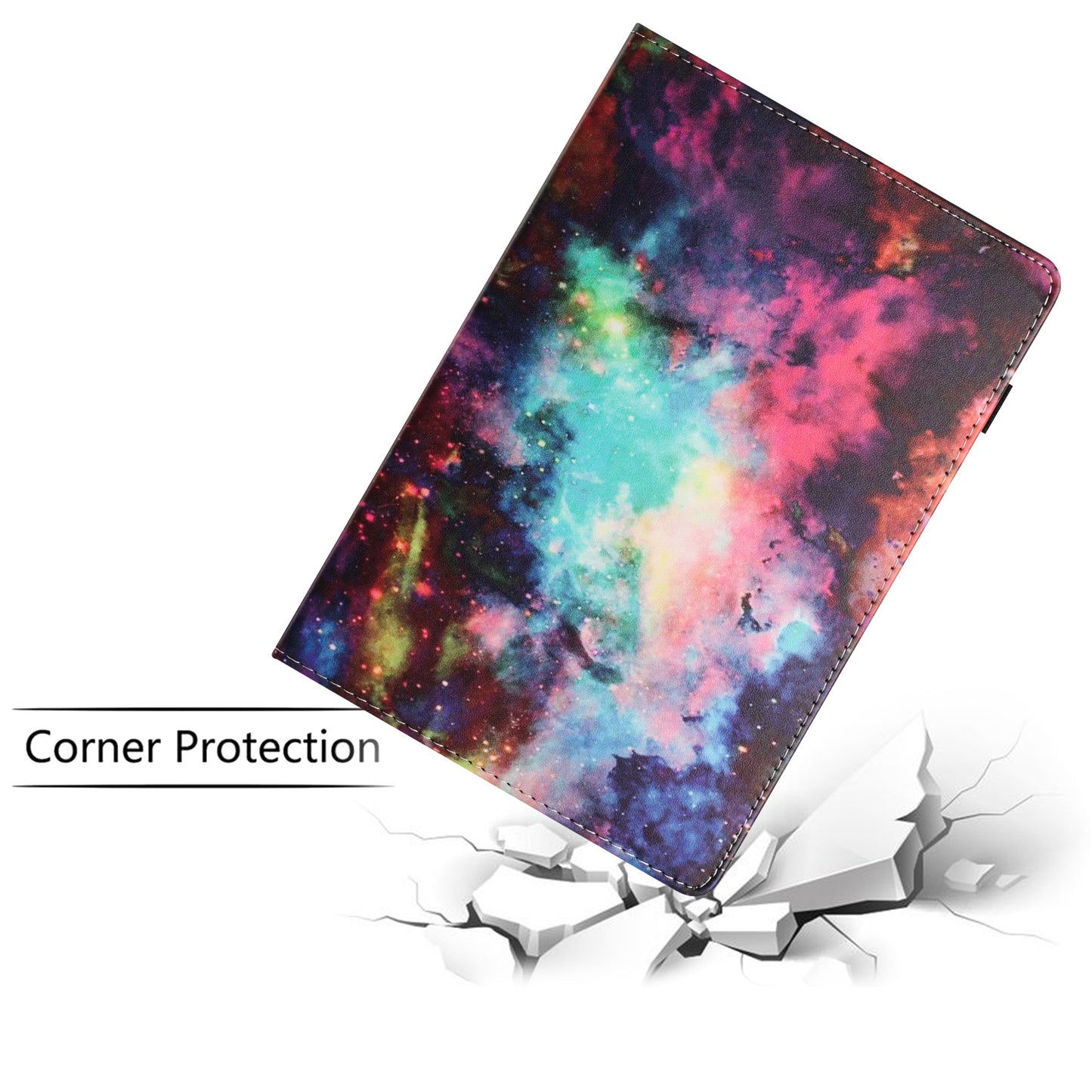 For iPad Air (2013) / Air 2 / 9.7-inch (2017) / (2018) Anti-Drop PU Leather Tablet Stand Case Pattern Printing Cover Card Holder
