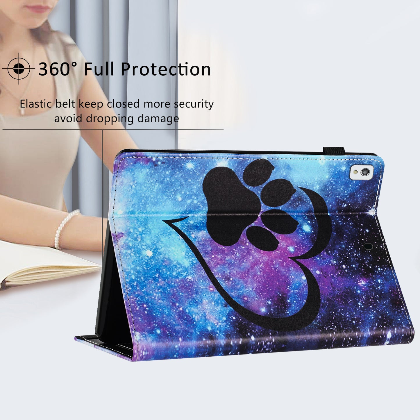 For iPad 10.2 (2020) / (2019) / Air 10.5 inch (2019) Pattern Printing PU Leather Tablet Stand Case Litchi Texture Cover