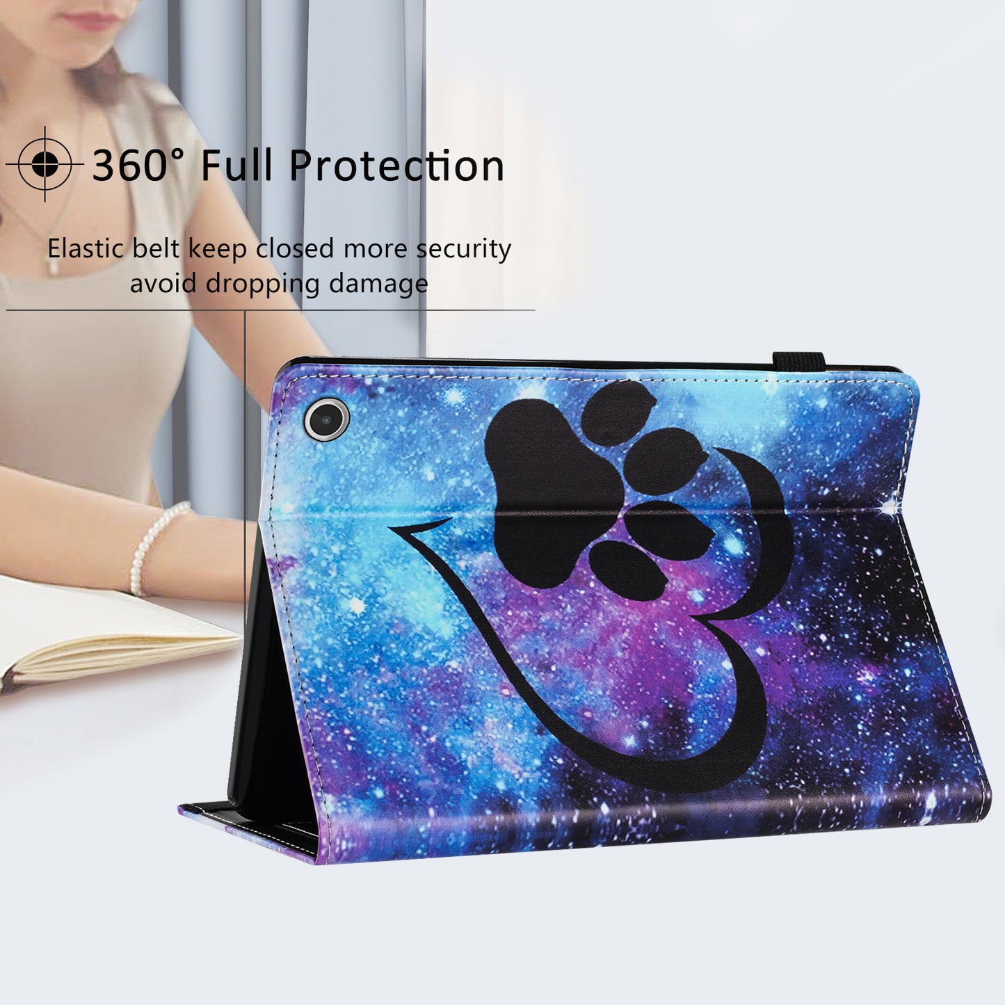 For Amazon Fire Max 11 Full Protection PU Leather Tablet Case Pattern Printing Stand Tablet Protector