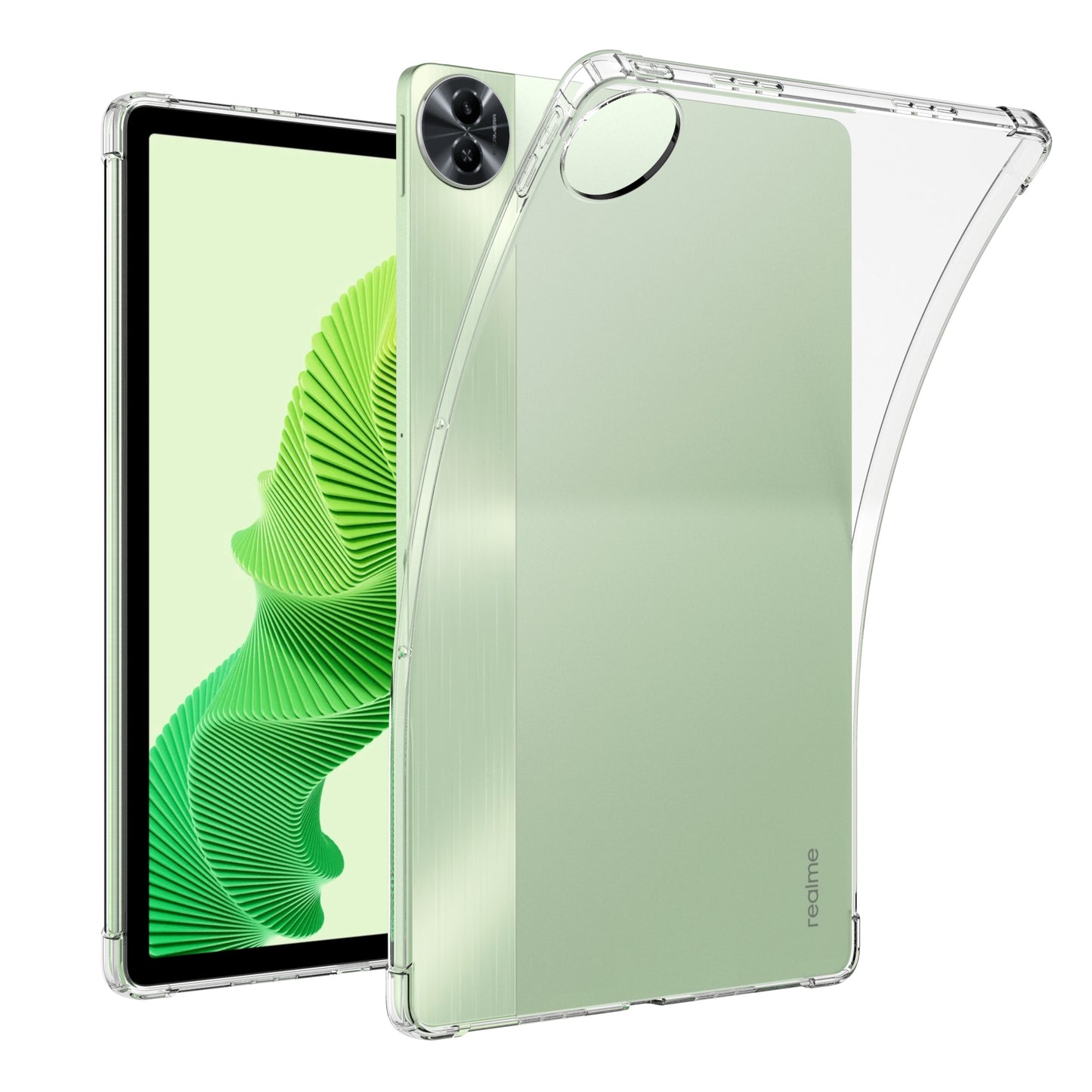 For Realme Pad 2 Soft TPU Tablet Case Transparent Cover Anti-drop Reinforced Corners Shell