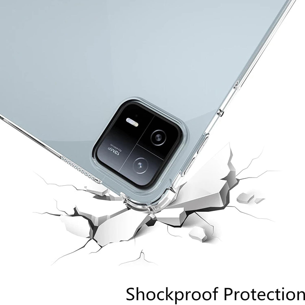For Xiaomi Pad 6 Pro / Pad 6 Anti-drop Clear TPU Tablet Case + 2.5D Arc Edge Tempered Glass Screen Film