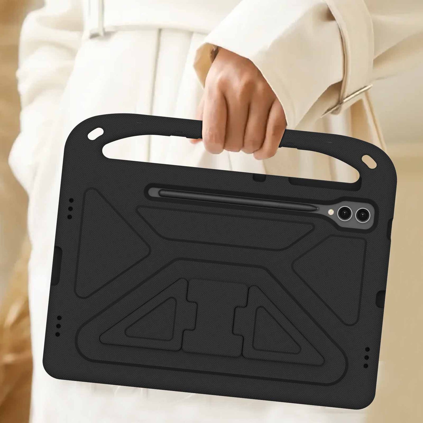 EVA Tablet Case for Samsung Galaxy Tab S7+ / S8+ / S9+ , Kids Friendly Hand Grip Kickstand Cover